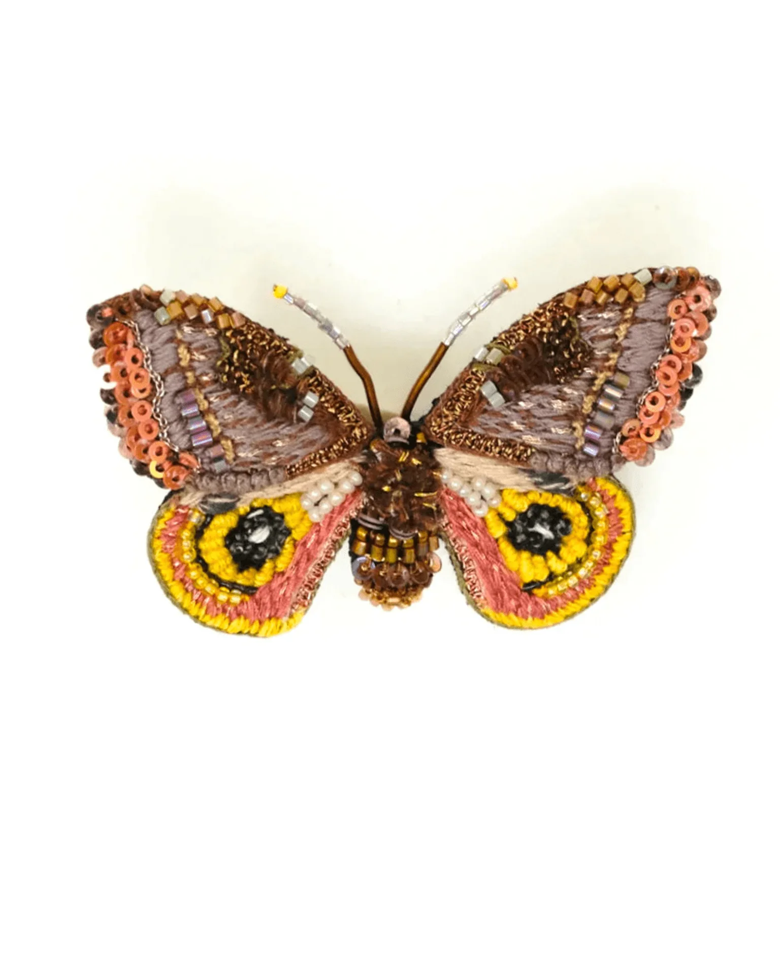 Eye Oh Moth Brooch Pin
