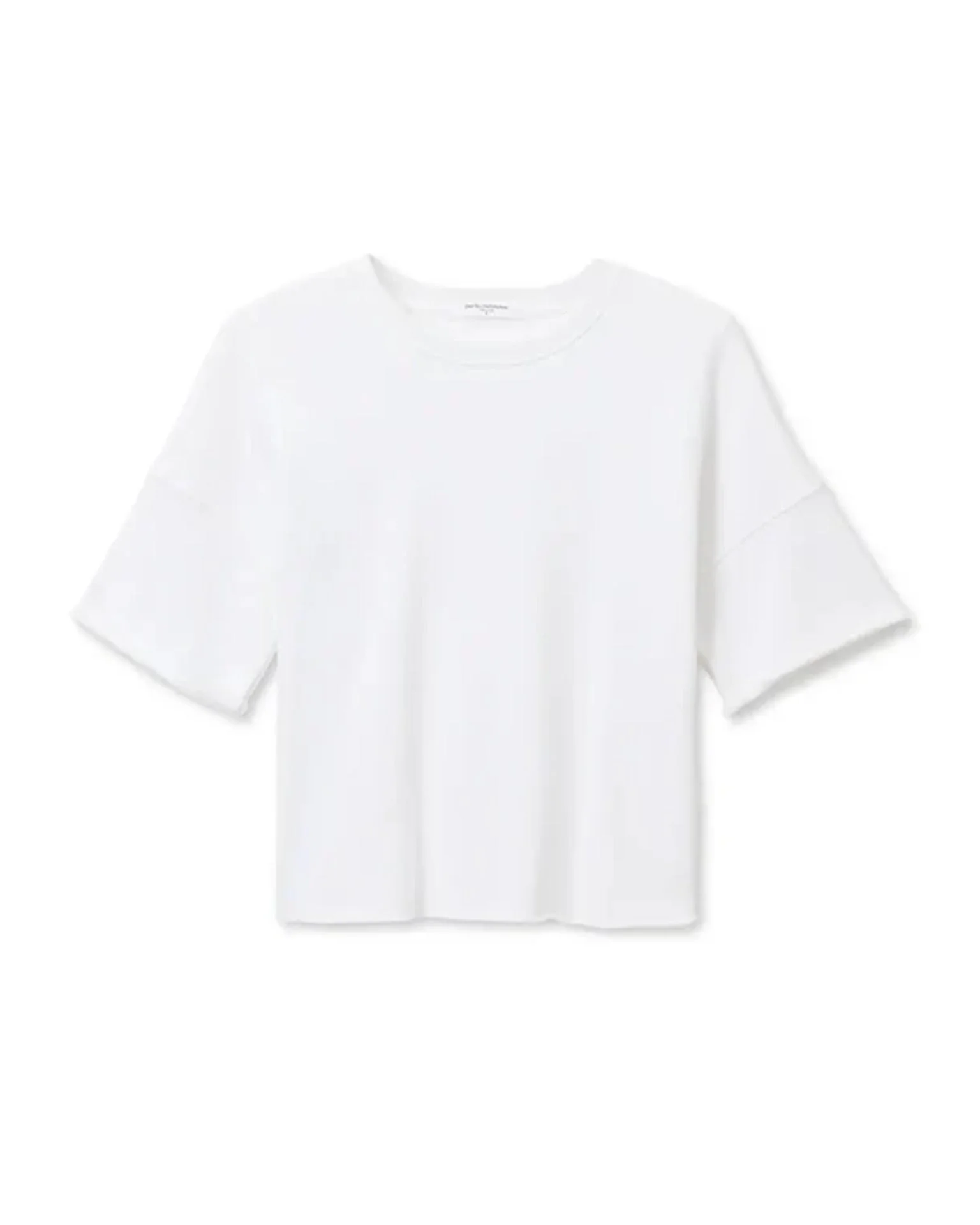 Ezra - Dry French Terry Short Sleeve Sweatshirt in White - Image 6