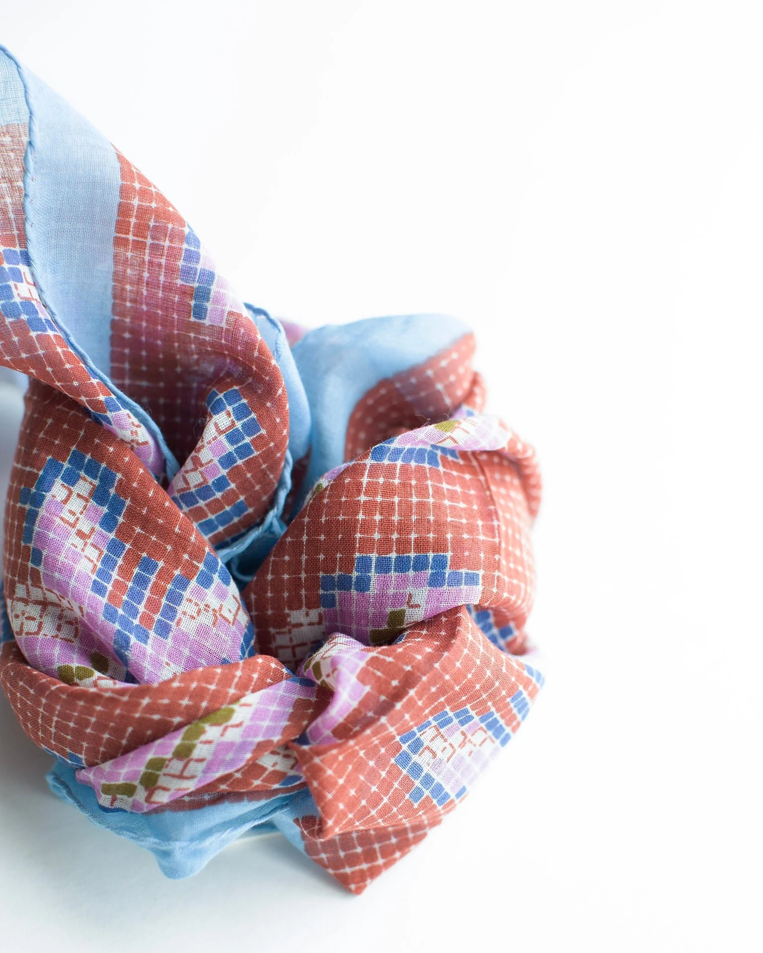 Fairytale Emb 55x55 Bandana in Brown - Image 3