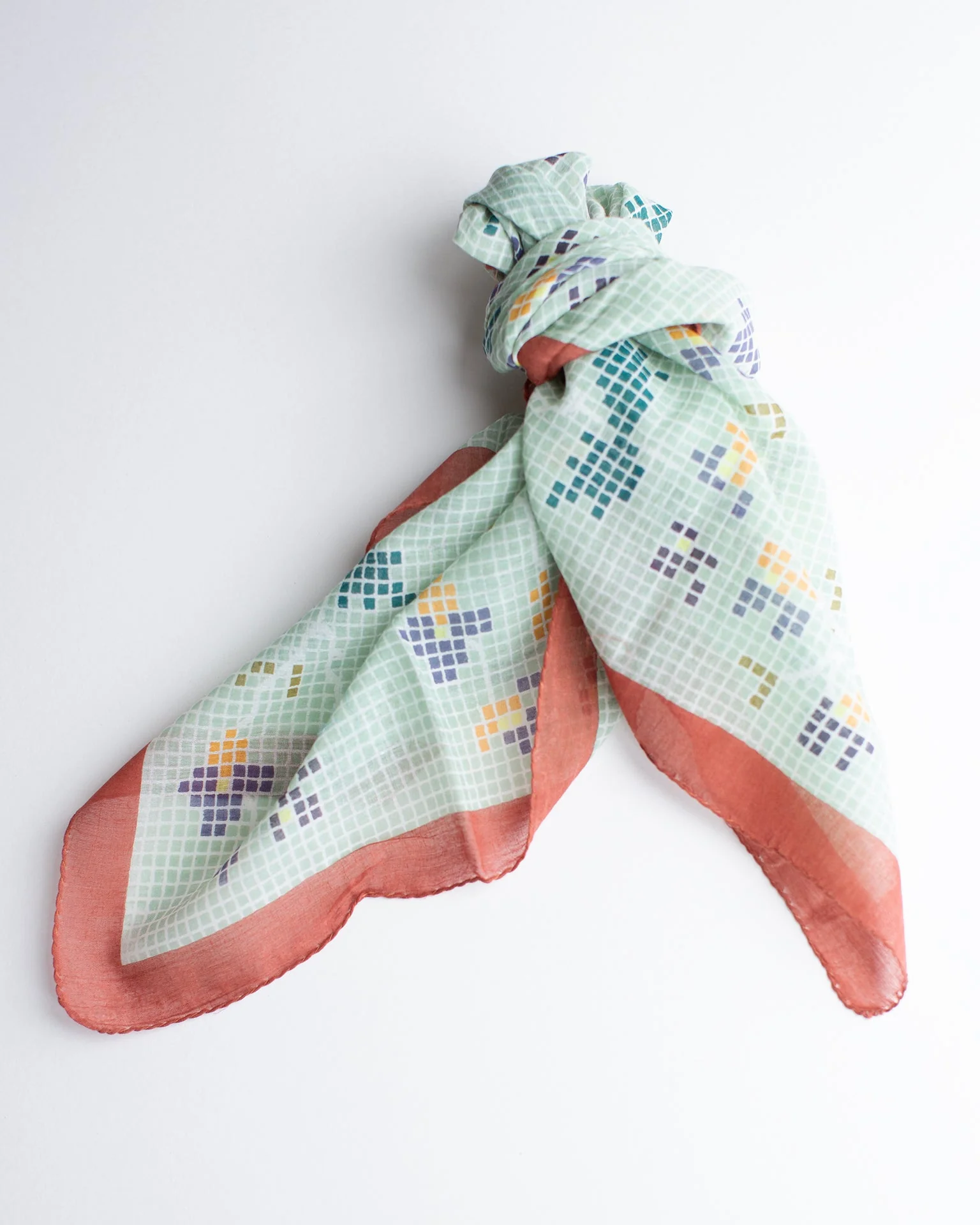 Fairytale Emb 70x70 Bandana in Macha