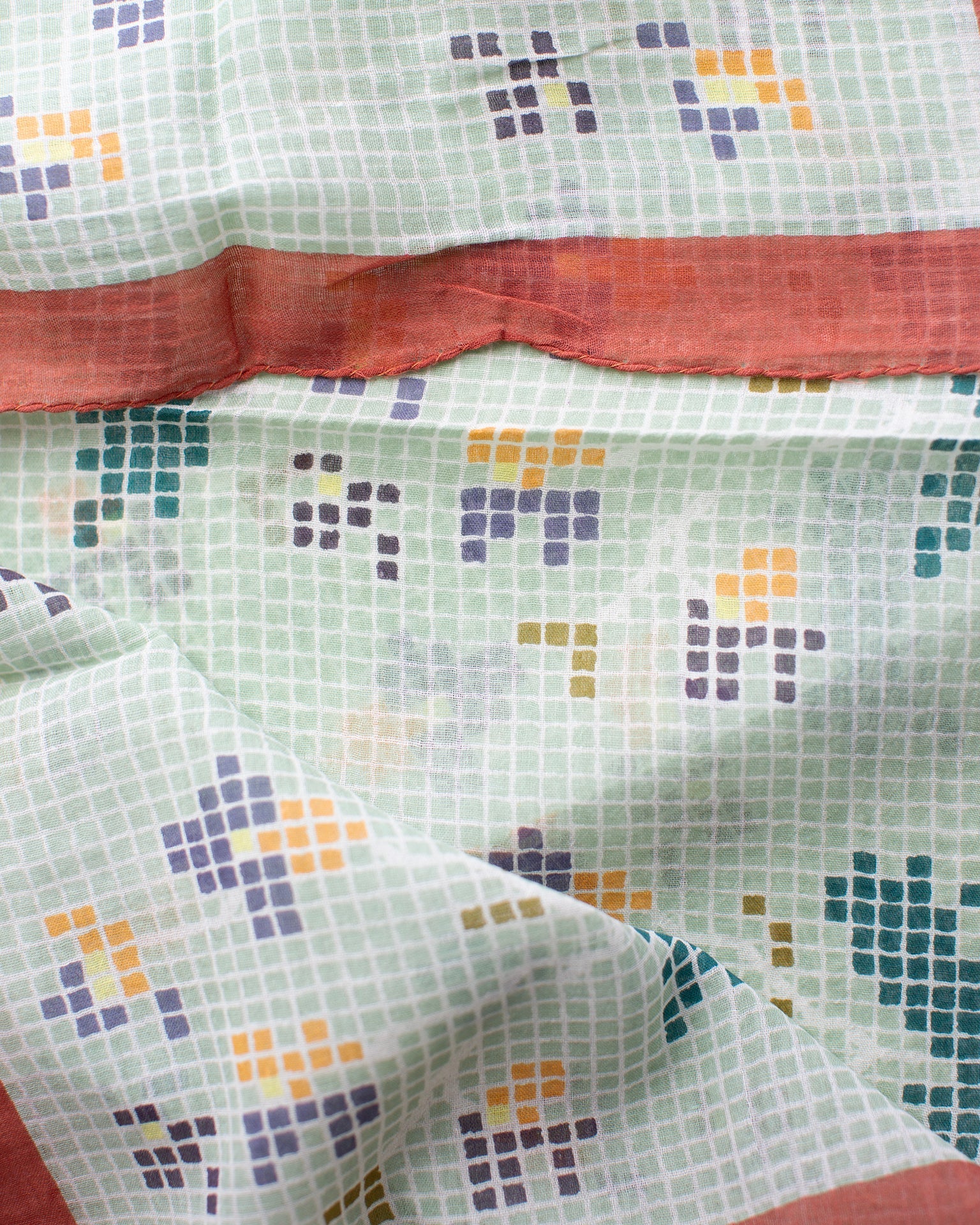 Fairytale Emb 70x70 Bandana in Macha - Image 2