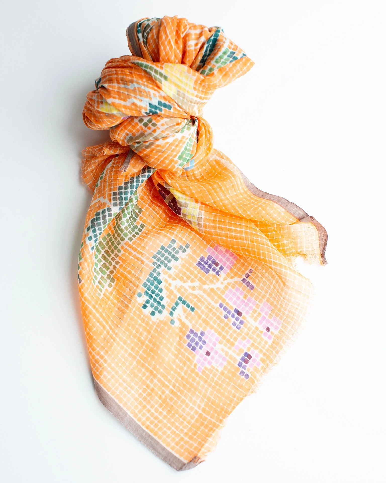 Fairytale Emb 80x190 Scarf in Mandarine