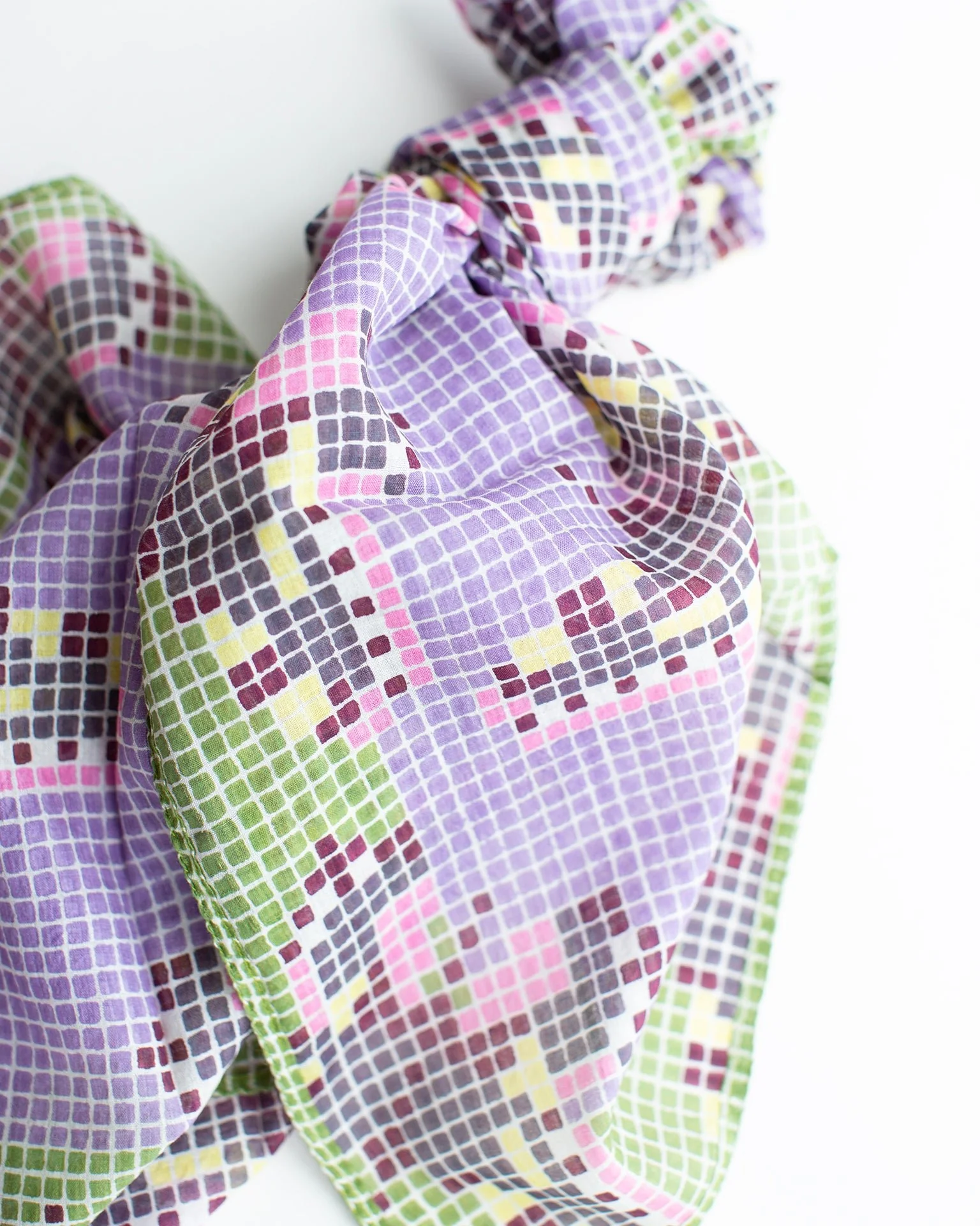 Fairytale Emb 90x90 Bandana in Lilac - Image 3