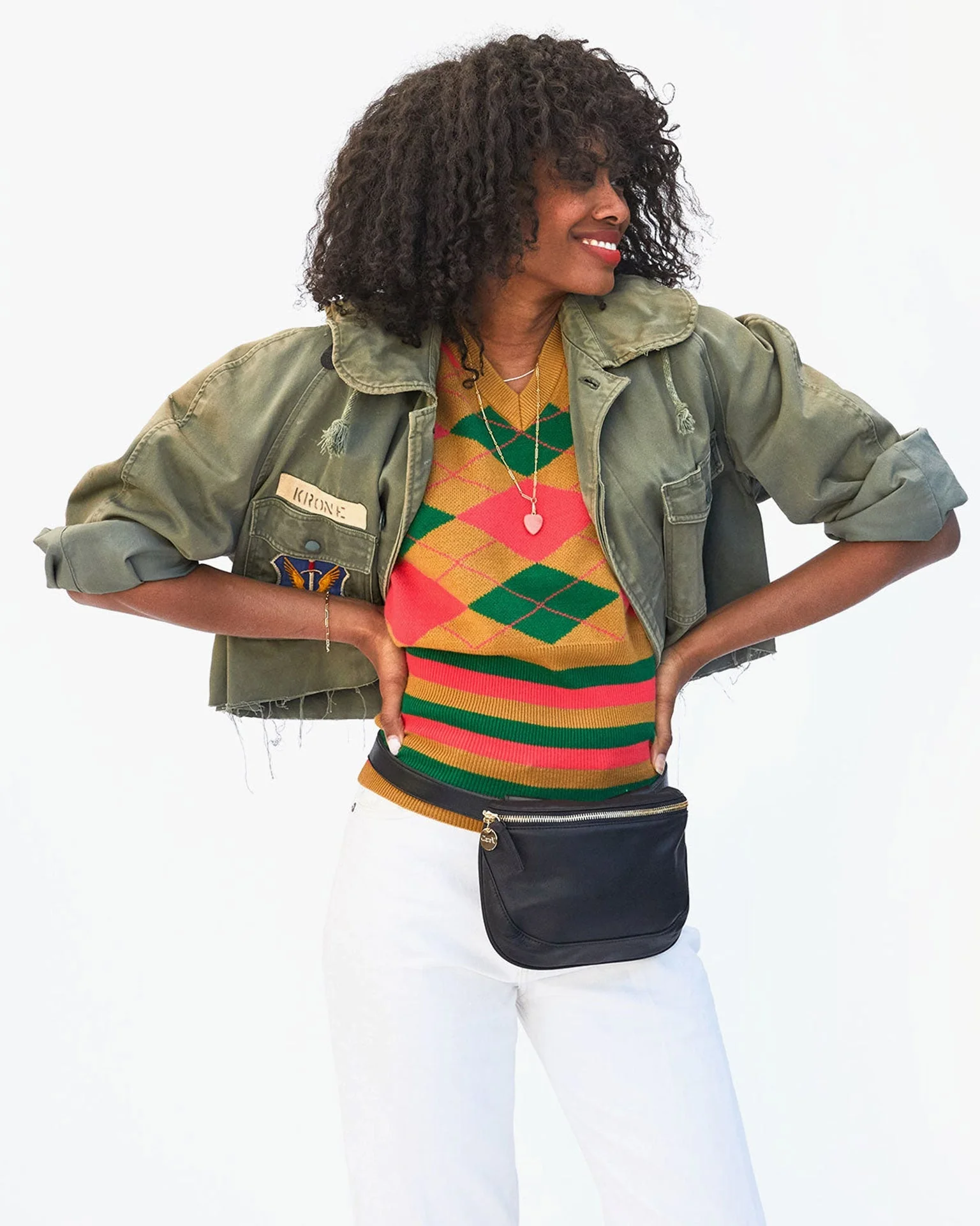 Fanny Pack in Black Vlvt Leather - Image 3