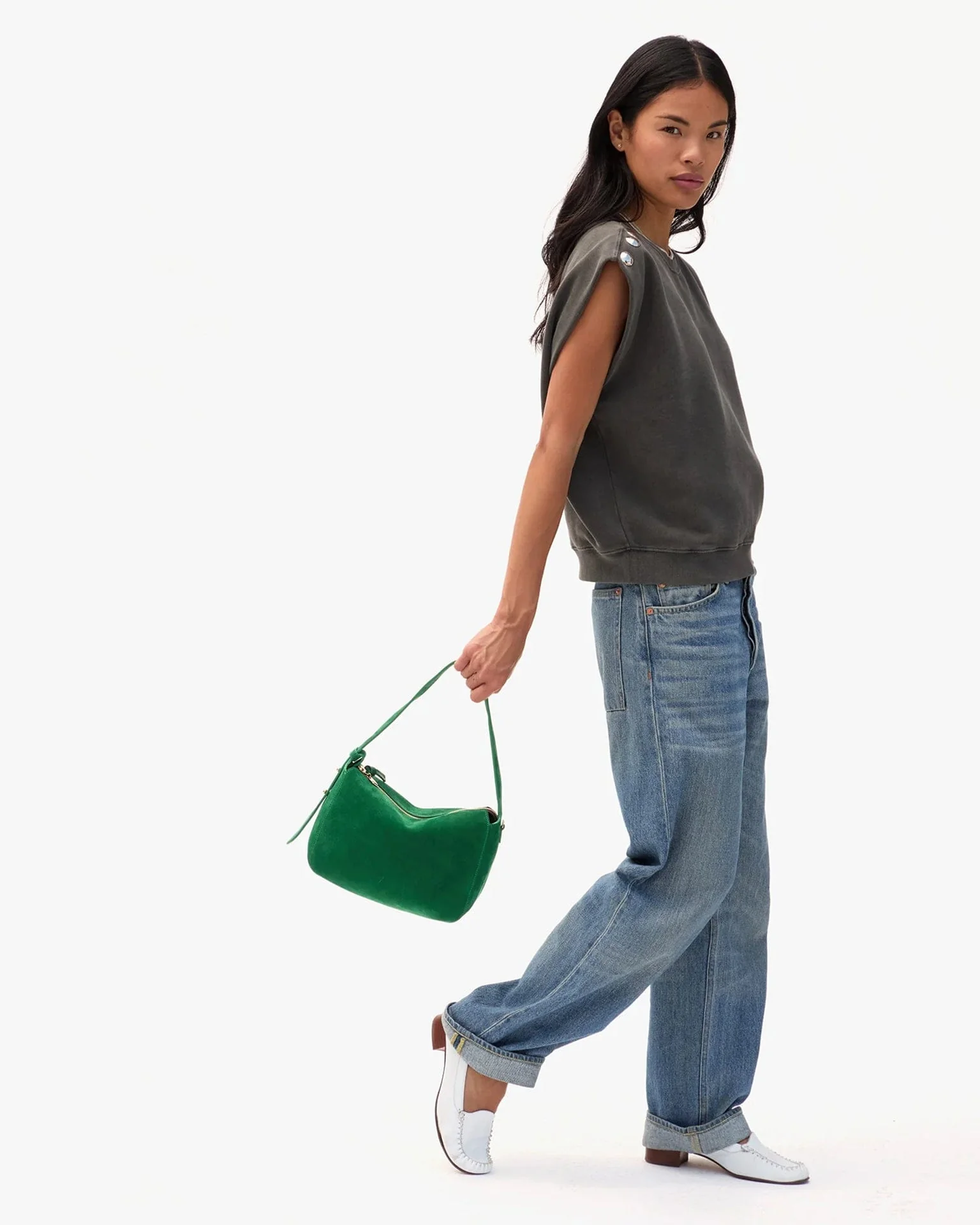Fleurine - Smooth Nubuck in Deep Emerald - Image 3