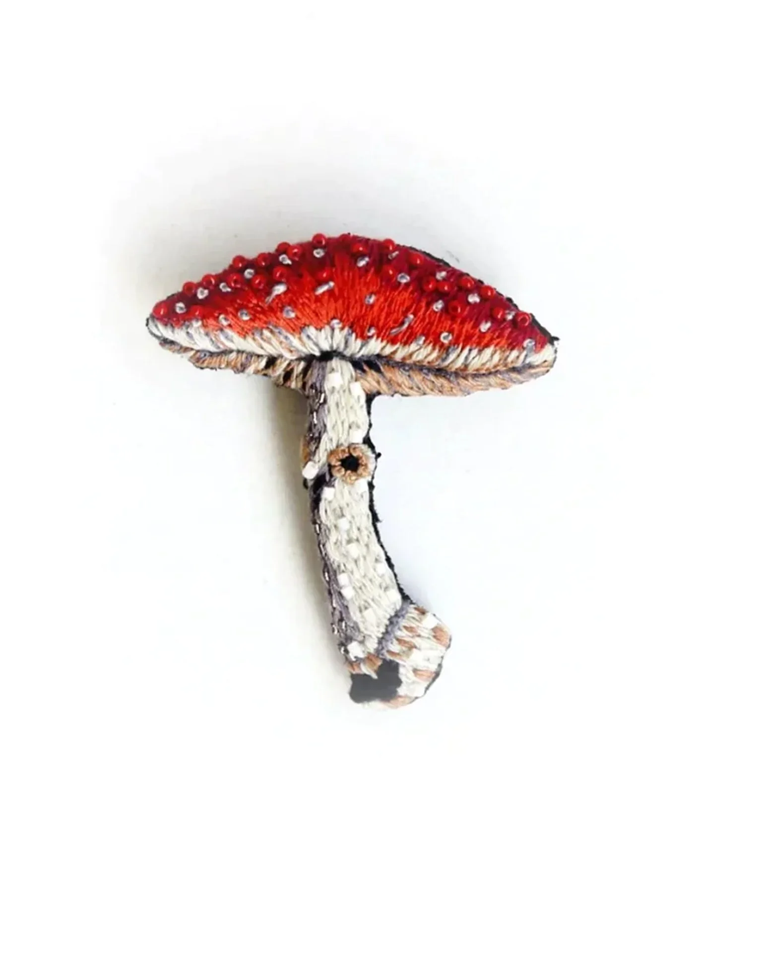 Fly Amanita Mushroom Brooch Pin