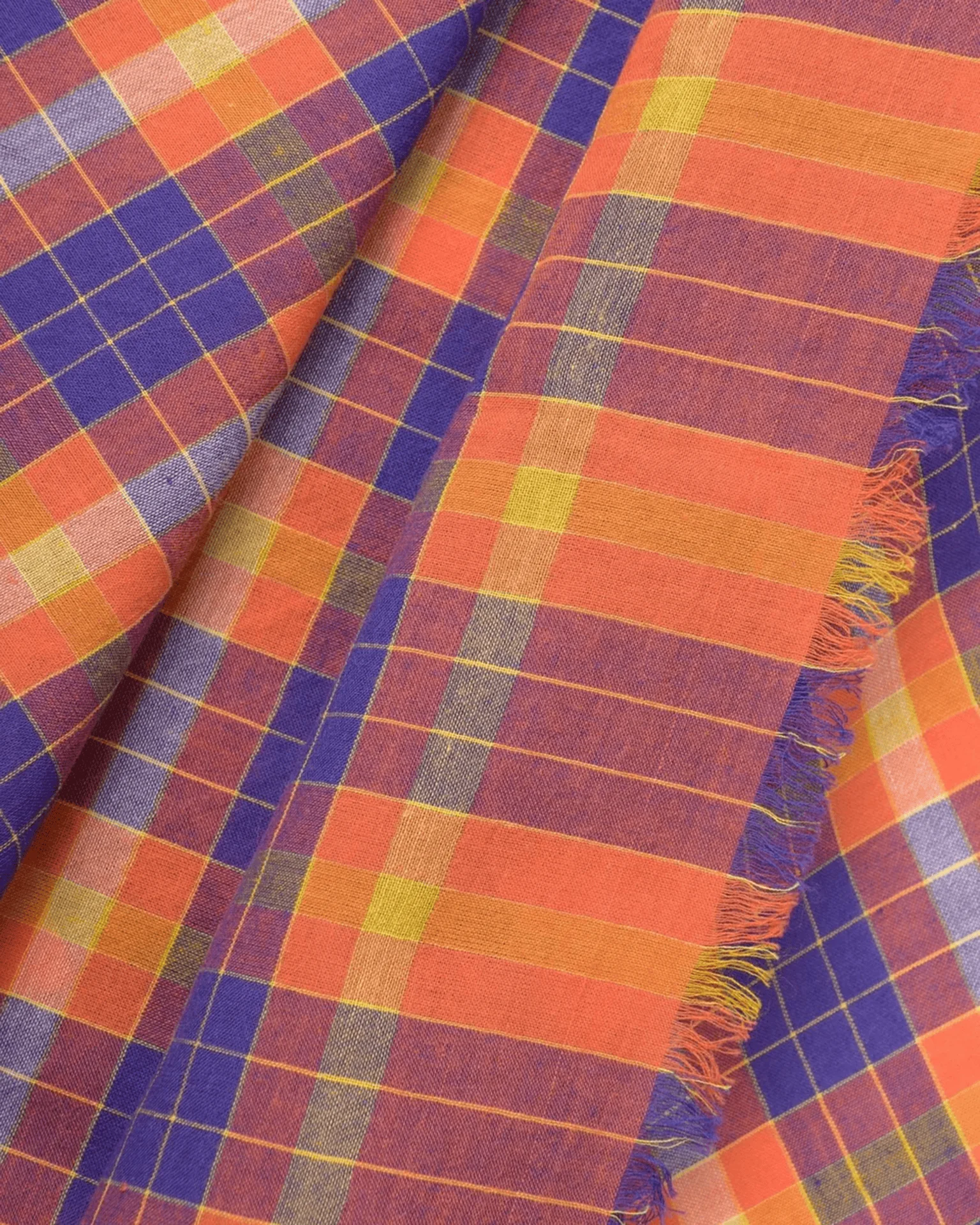 Plaid Bandana in Poppy Red - Image 3