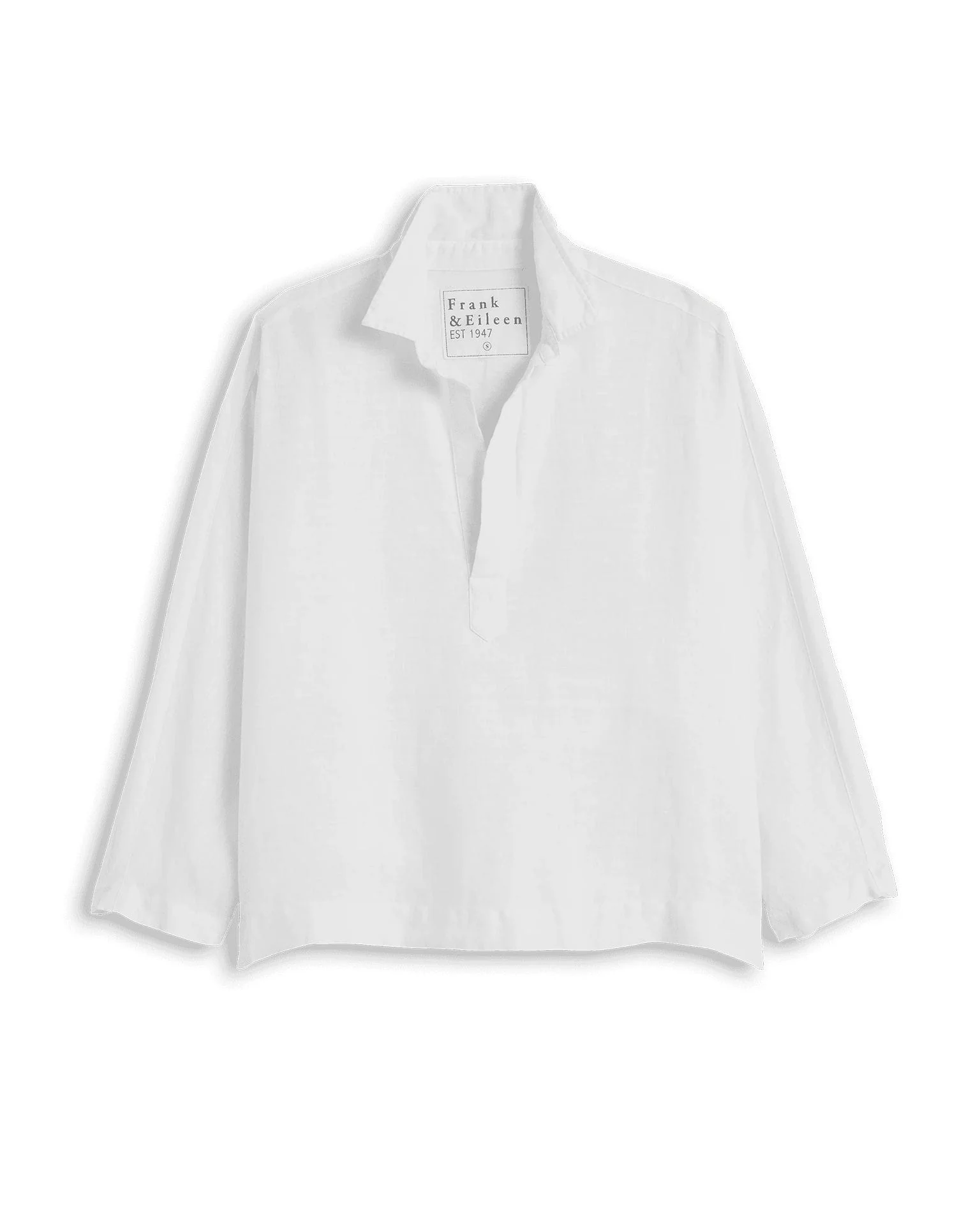 Gabi Popover Washed Linen Shirt in White - Image 5