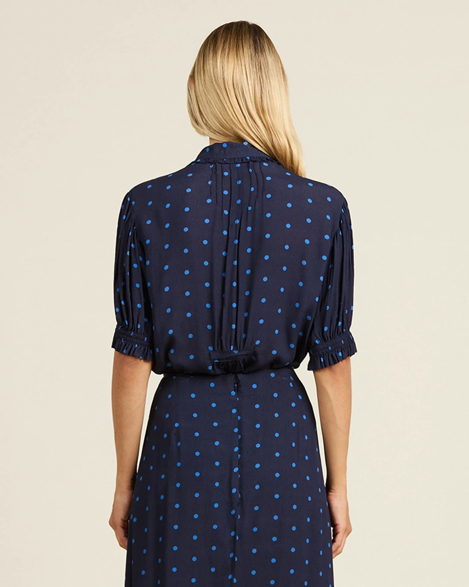 Gemma Blouse in Azure Polka Dot - Image 4