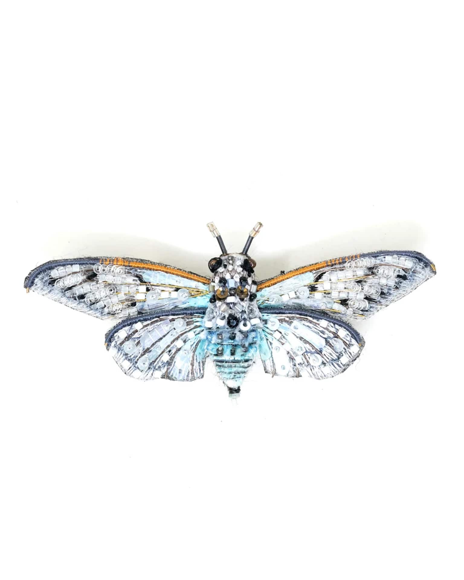 Ghost Cicada Brooch Pin