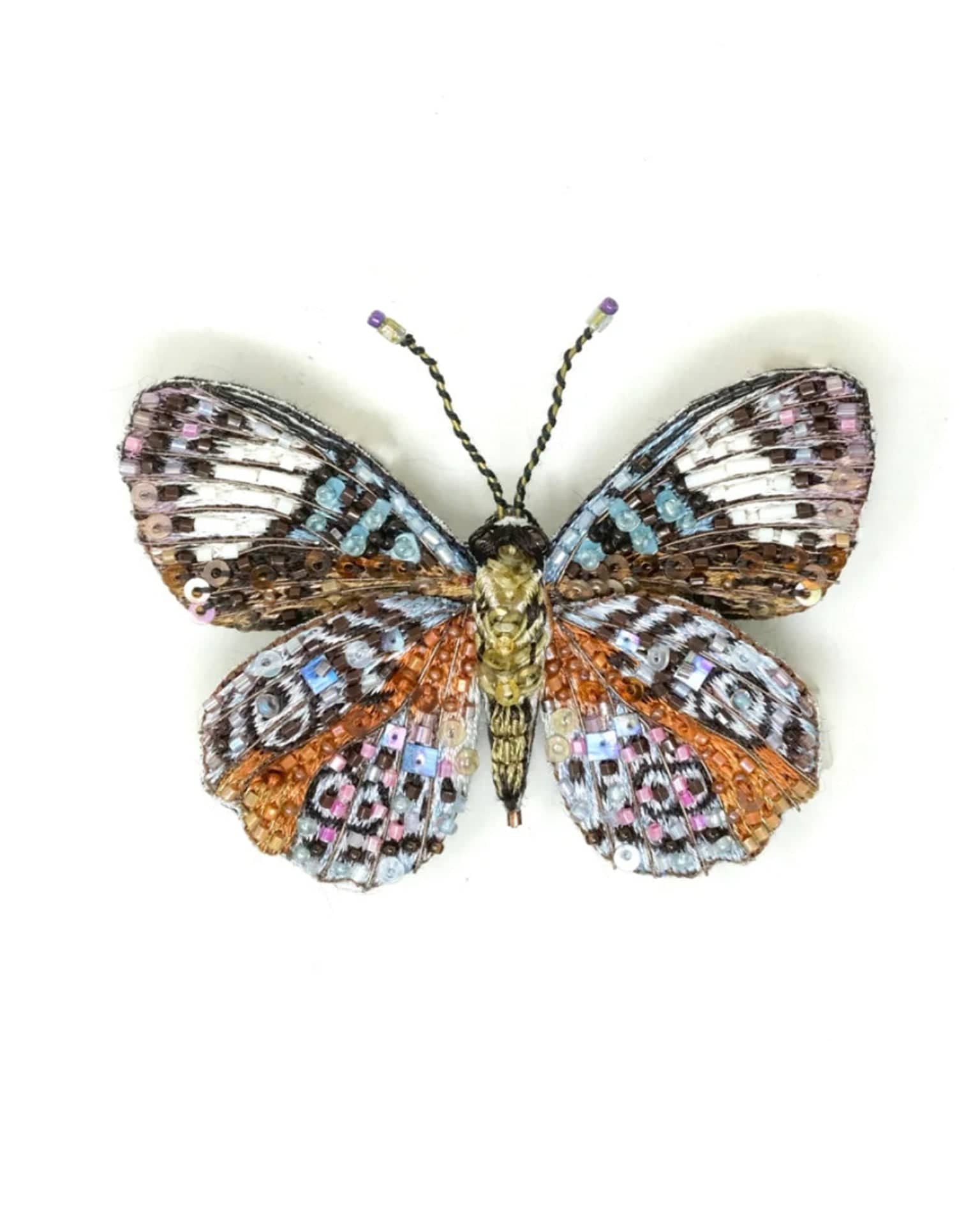 Glorious Purplewing Butterfly Brooch Pin