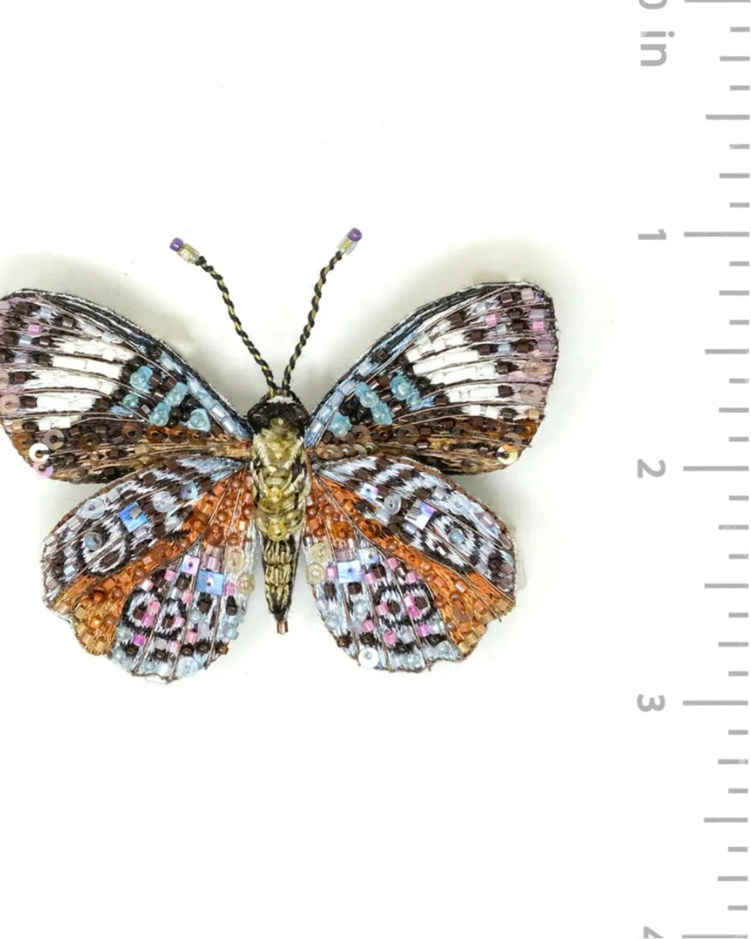 Glorious Purplewing Butterfly Brooch Pin - Image 3