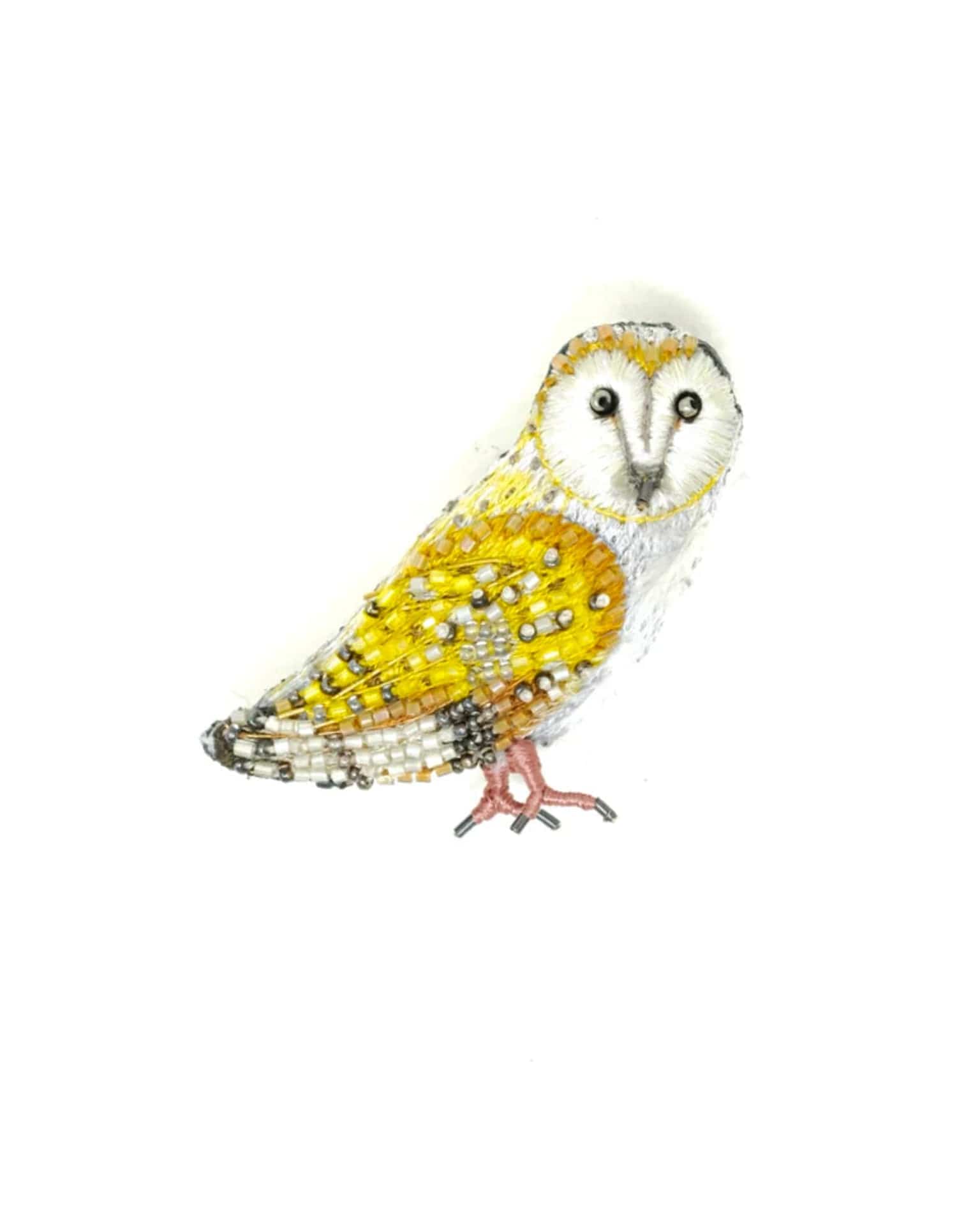 Golden Owl Brooch Pin