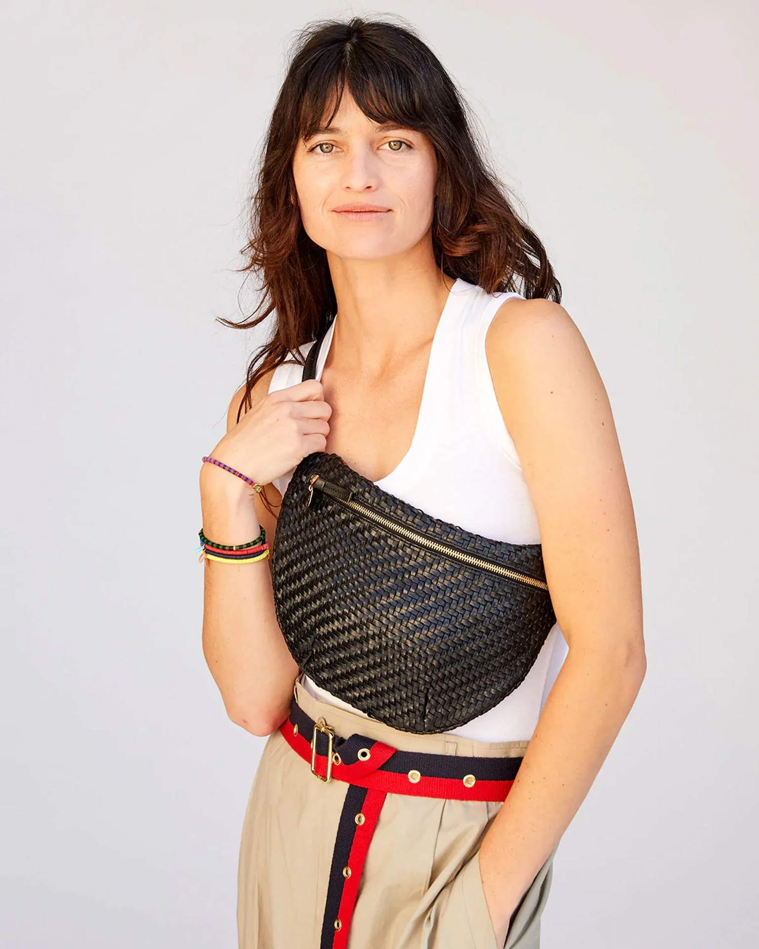 Grande Fanny in Black Woven Zig-Zag - Image 2