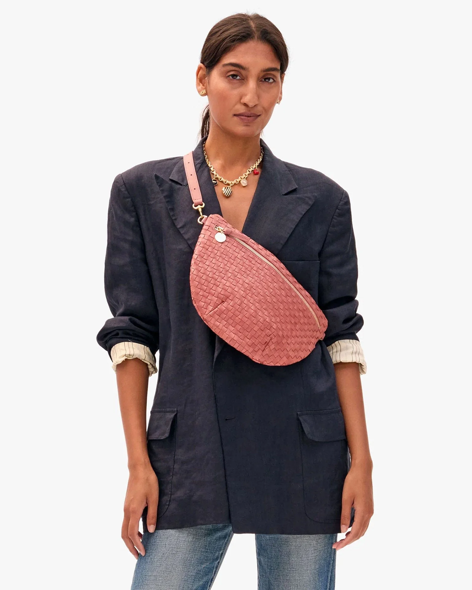 Grande Fanny - Woven Checker in Rose Clay - Image 2