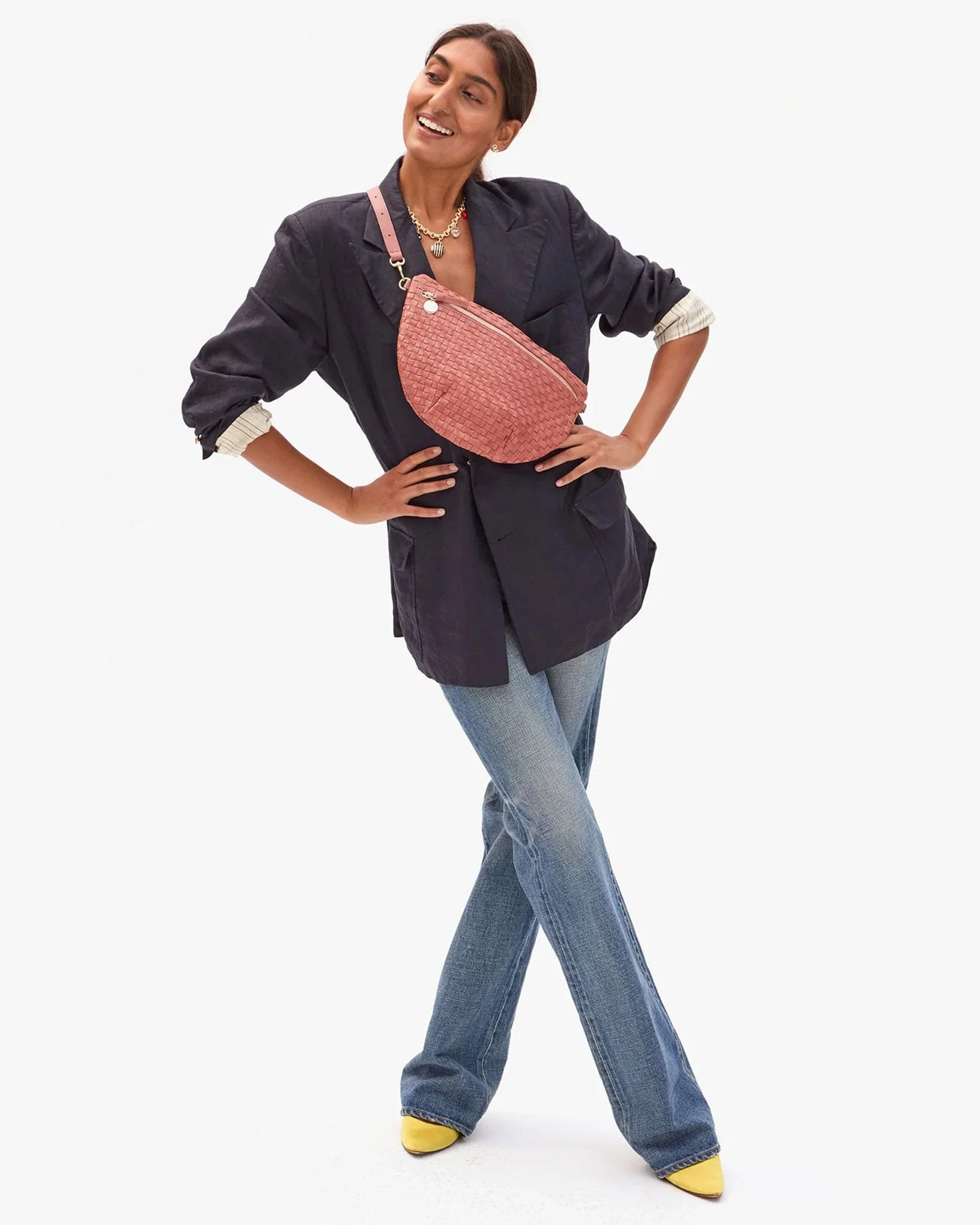 Grande Fanny - Woven Checker in Rose Clay - Image 3