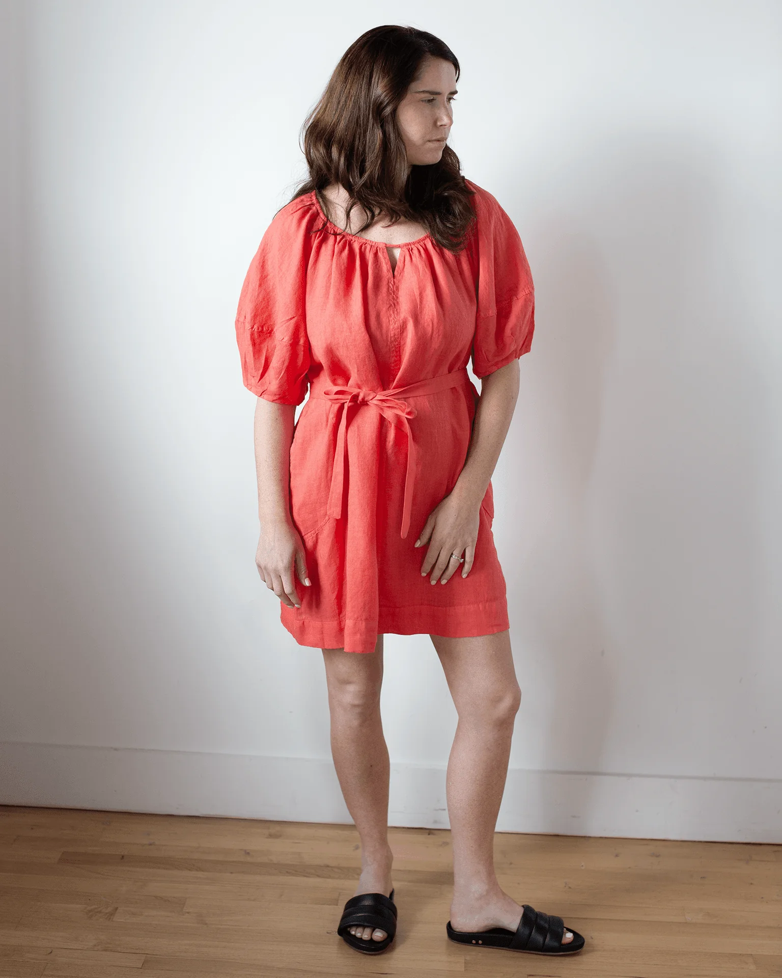 Greta 3/4 Slv Midi Dress in Taffy - Image 2