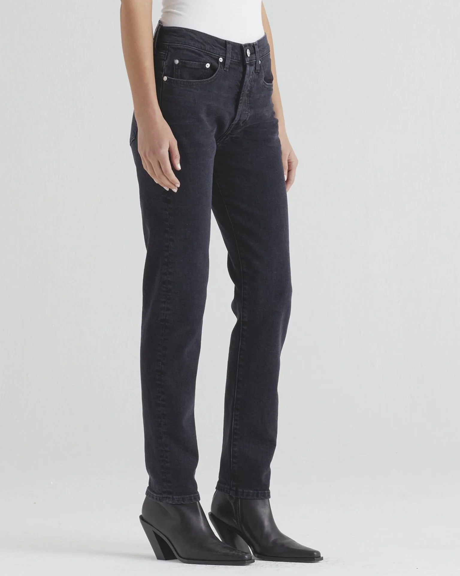 Hana High Rise Straight in Goth - Image 2