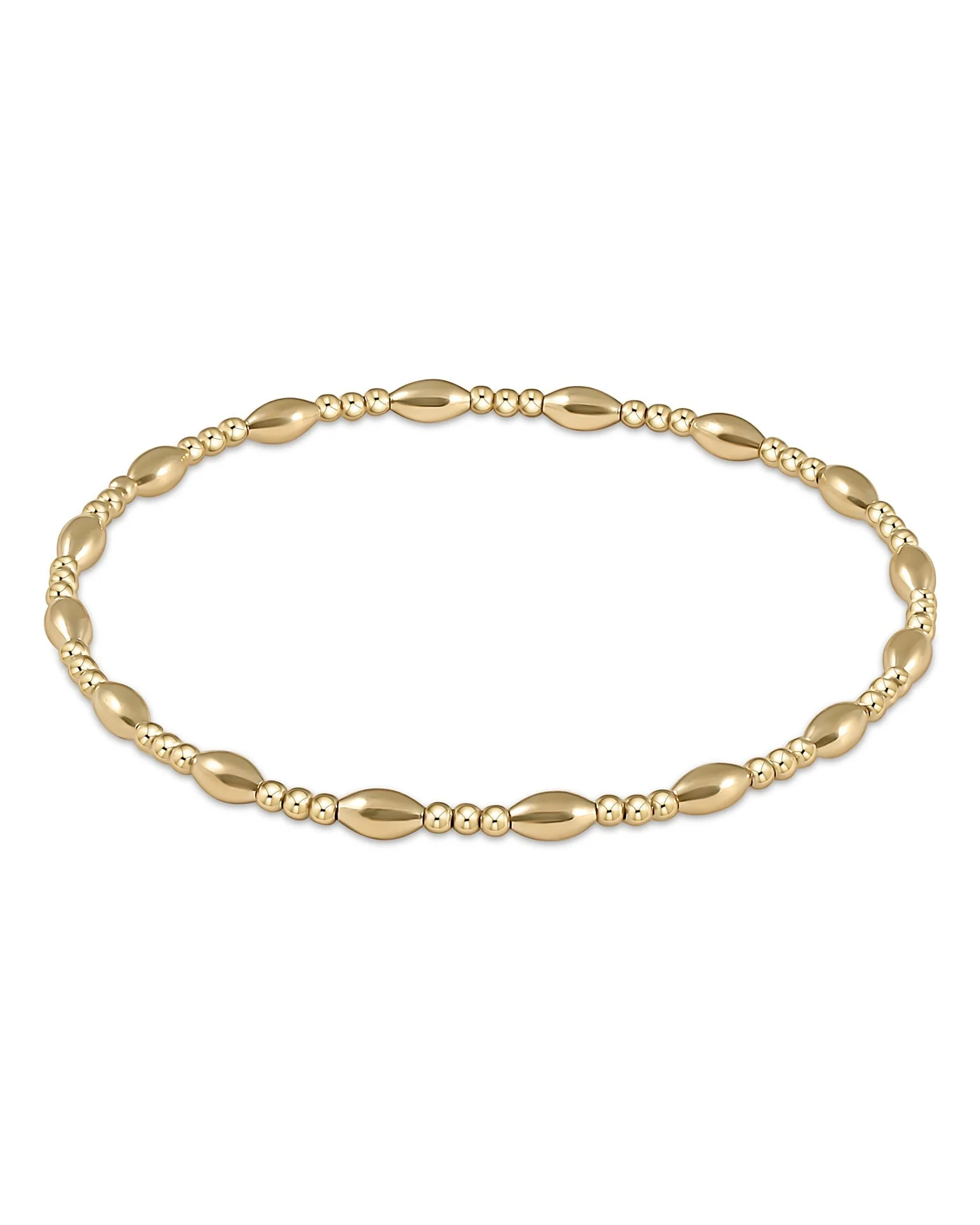 Harmony Sincerity Pattern 2mm Bead Bracelet - Gold