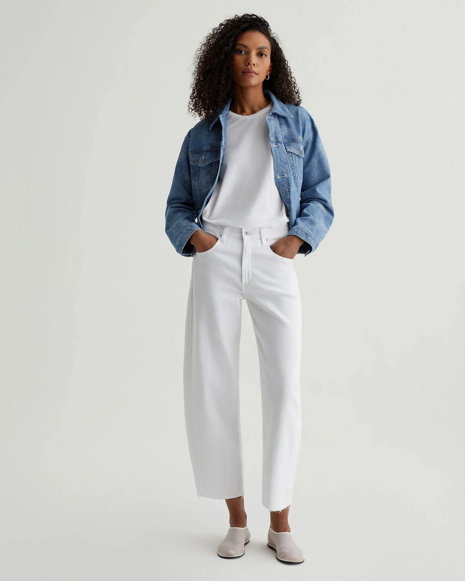 Hattie Crop in Gallery White - Image 2