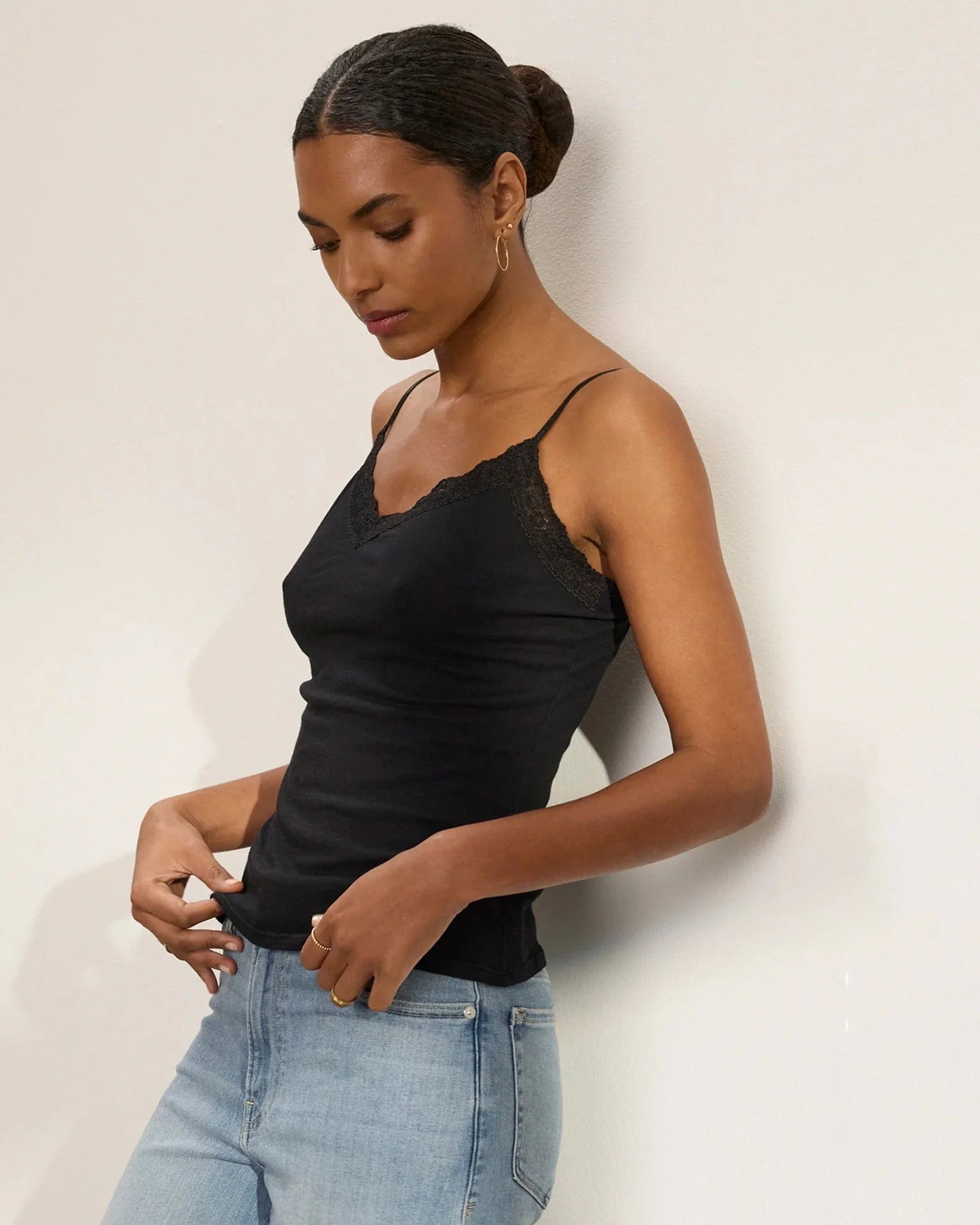 Indie Lace Cami in Black