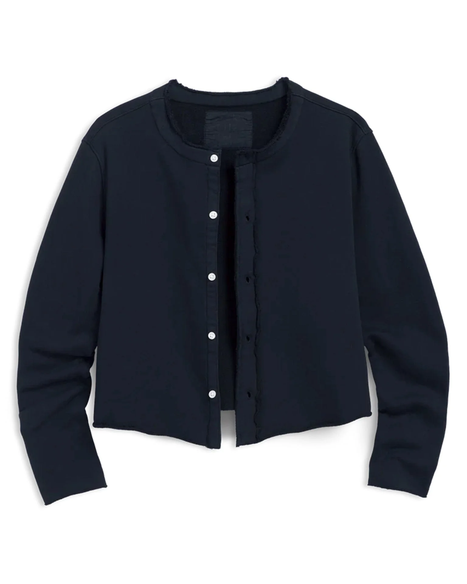 Jackie French Terry Cardigan in British Royal Navy - Image 4