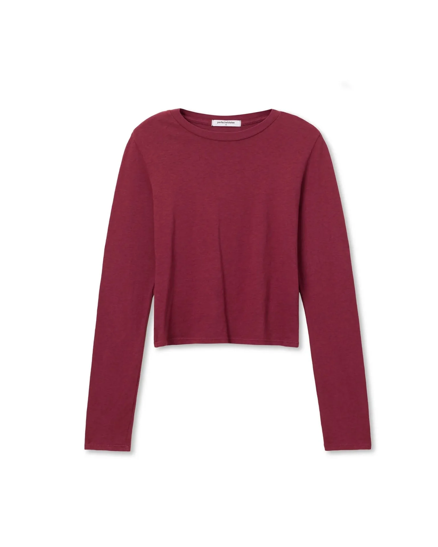 Jamie Recycled Cotton L/S in Dark Burgundy - Image 4