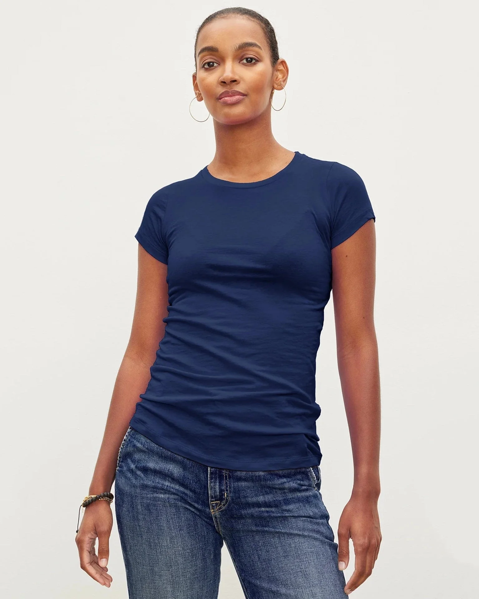 Jemma S/S Crew Neck Top in Midnight