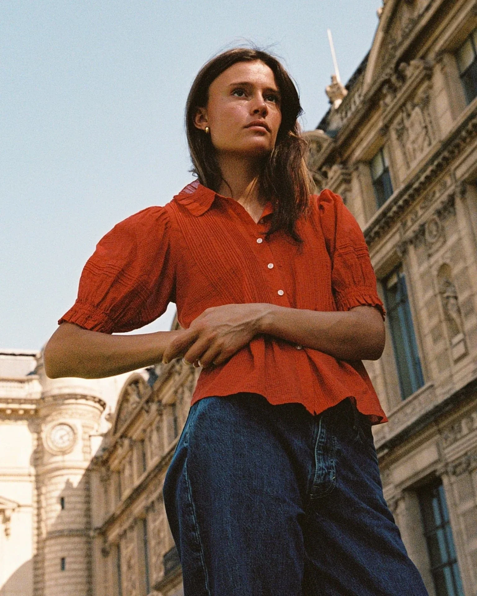 Jess Blouse in Crimson Check - Image 2