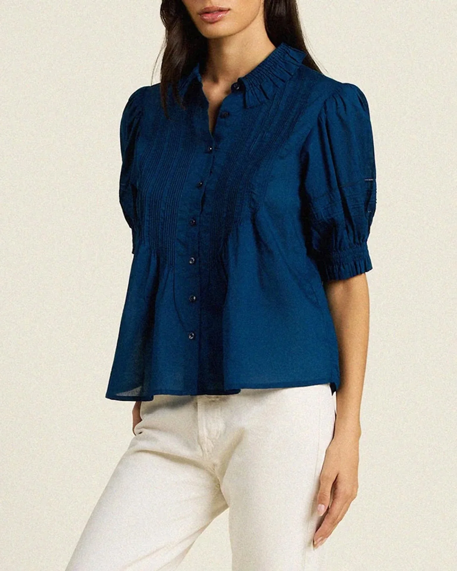 Jess Blouse in Laguna Navy