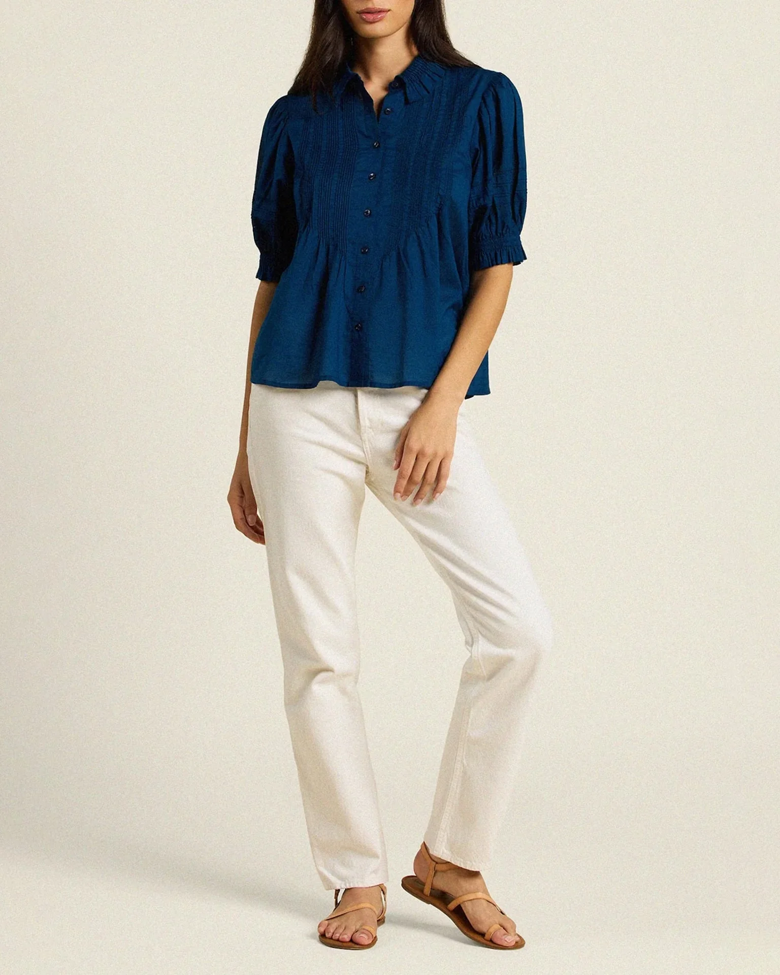 Jess Blouse in Laguna Navy - Image 2