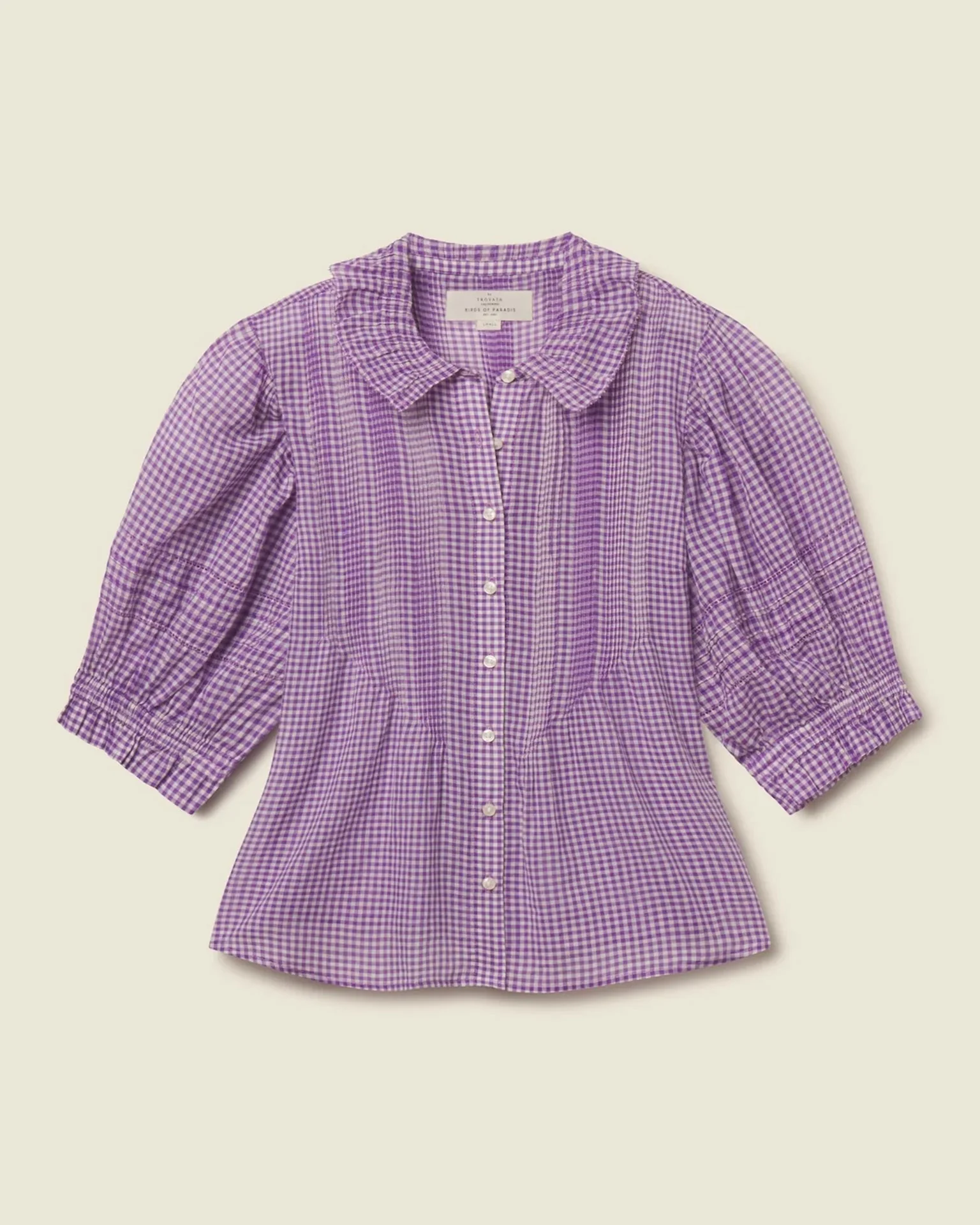 Jess Blouse in Lilac Gingham - Image 4