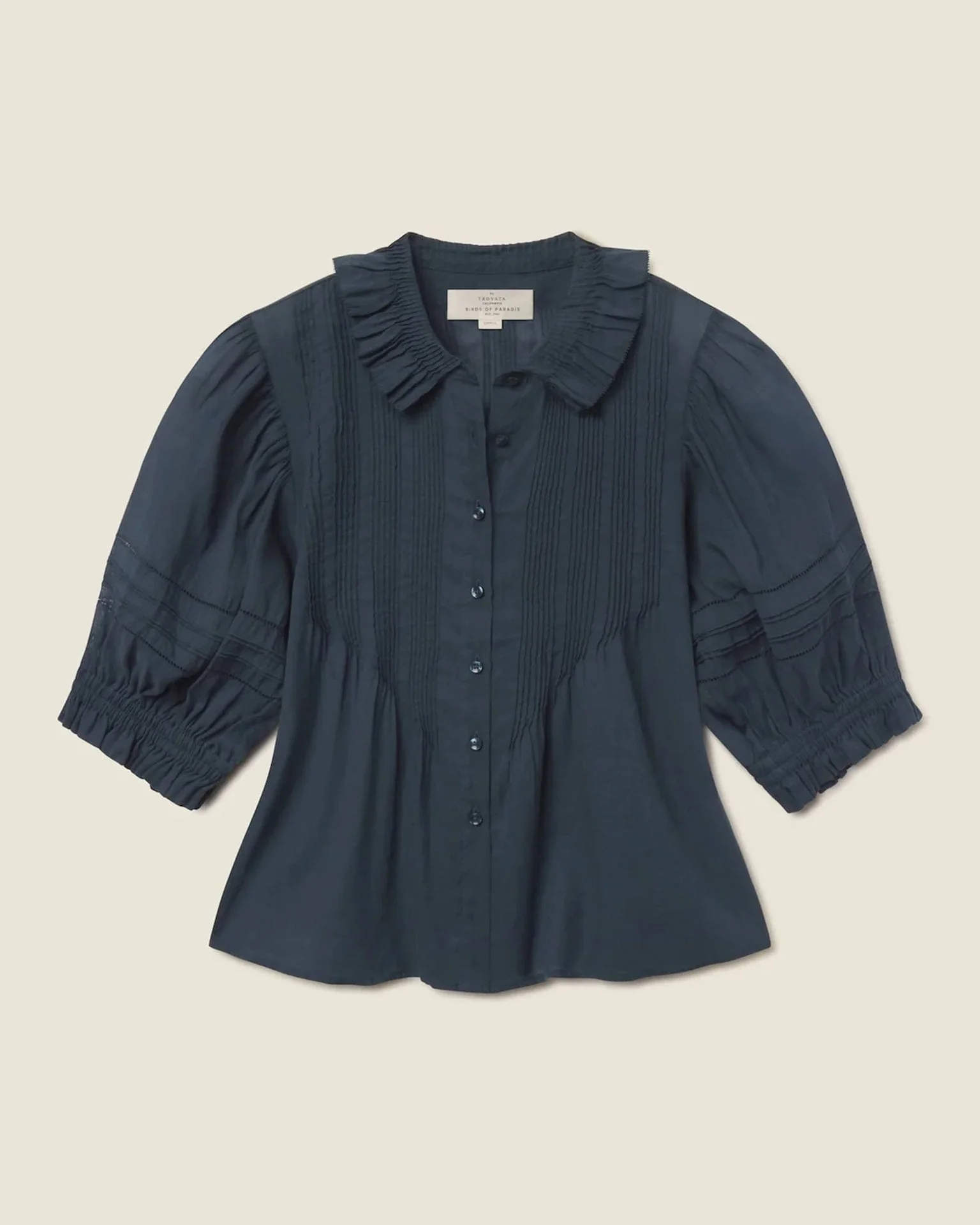 Jess Blouse in Teal Cotton Voile - Image 4