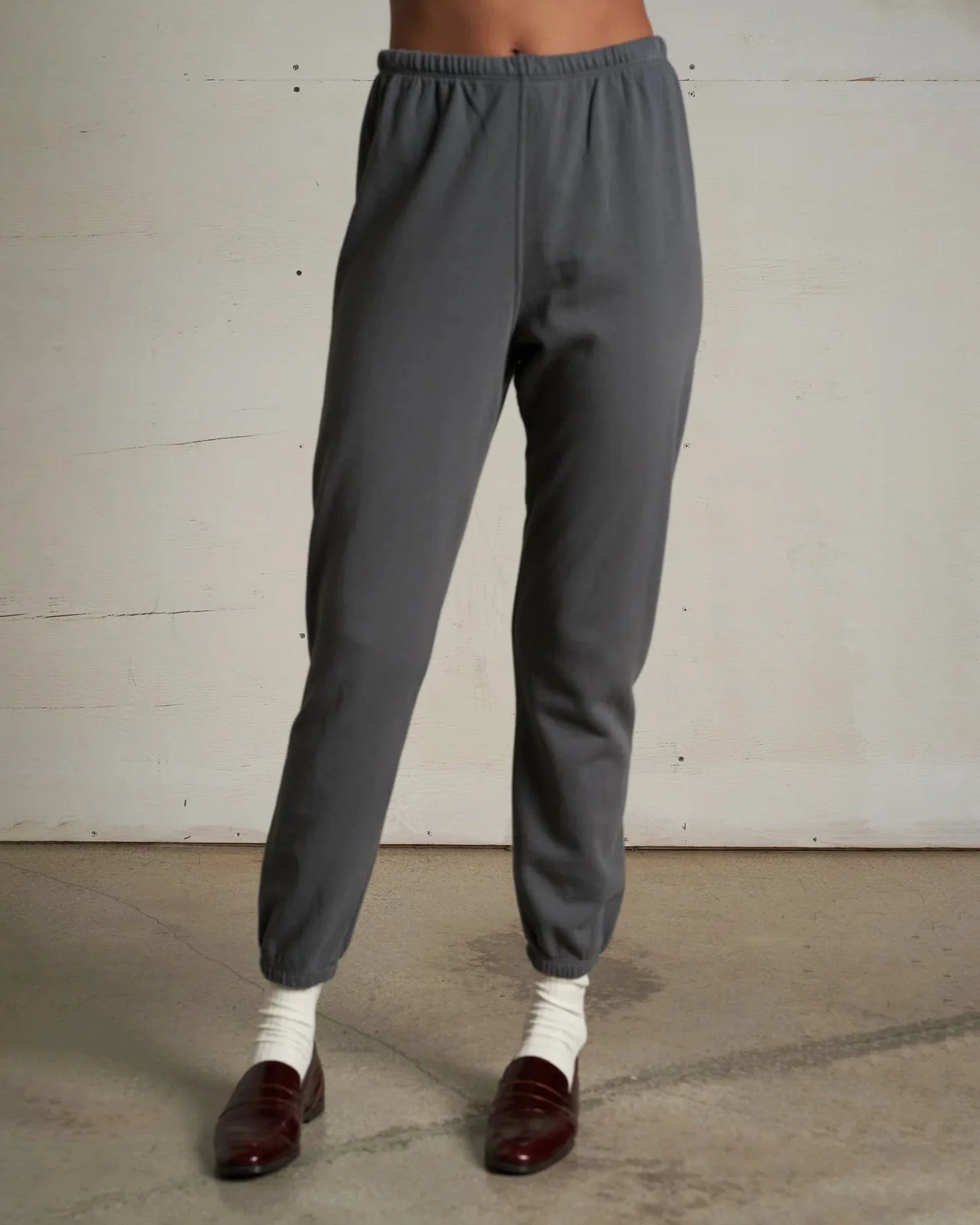 Johnny French Terry Easy Sweatpant in Charcoal