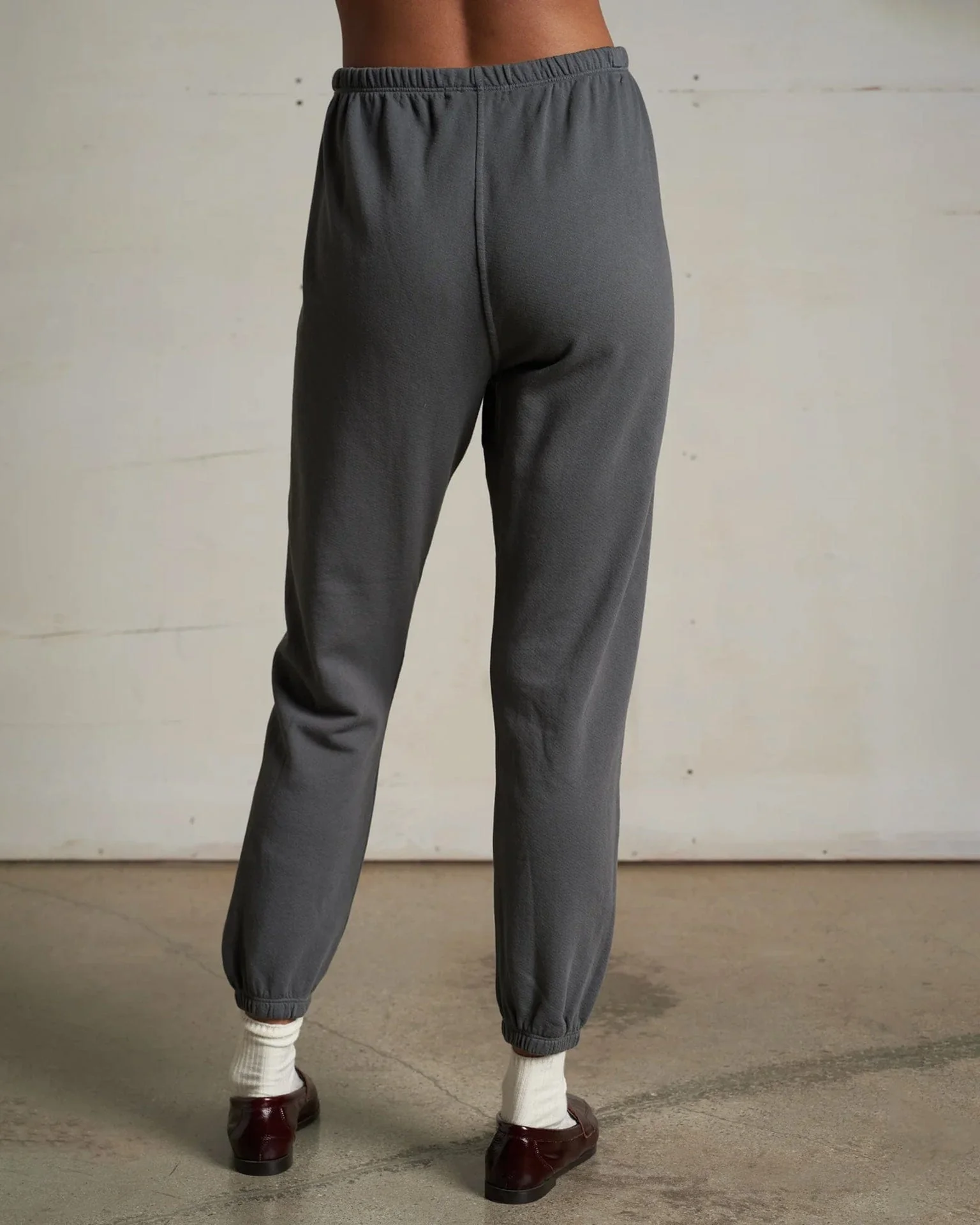 Johnny French Terry Easy Sweatpant in Charcoal - Image 3