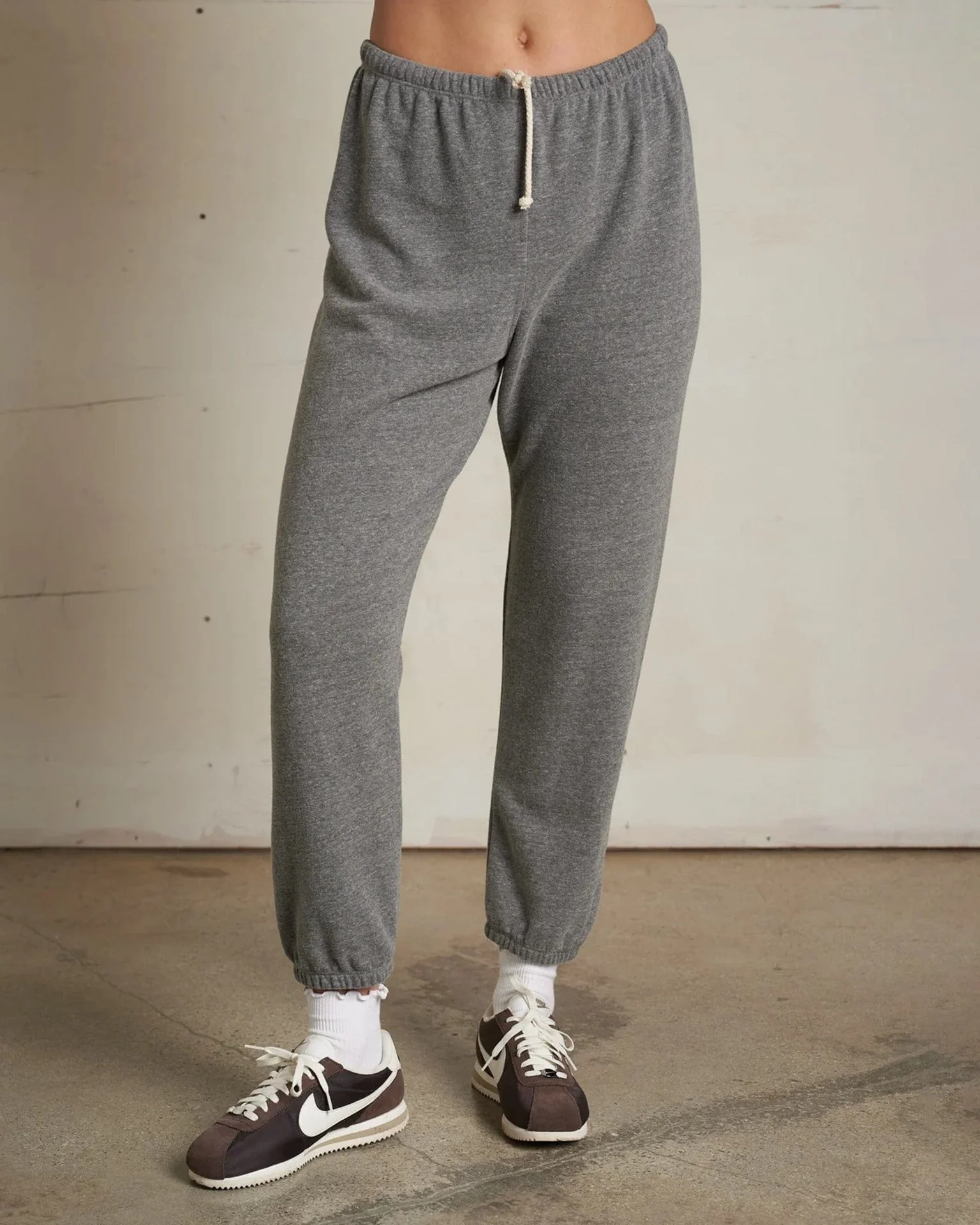 Johnny French Terry Easy Sweatpant in Dark Heather Grey