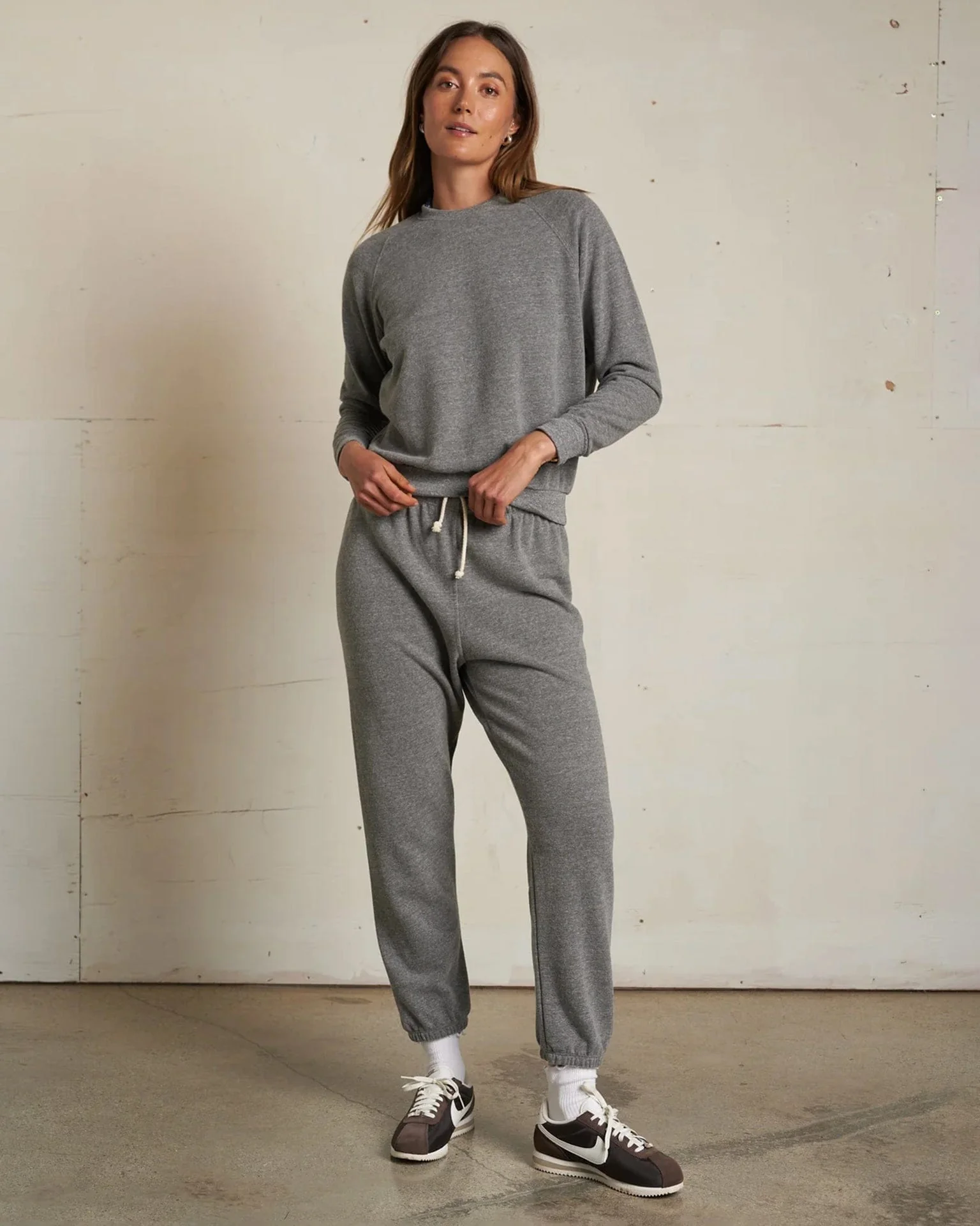 Johnny French Terry Easy Sweatpant in Dark Heather Grey - Image 2