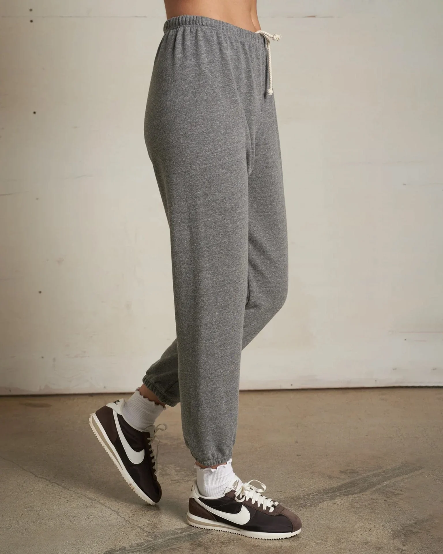Johnny French Terry Easy Sweatpant in Dark Heather Grey - Image 3