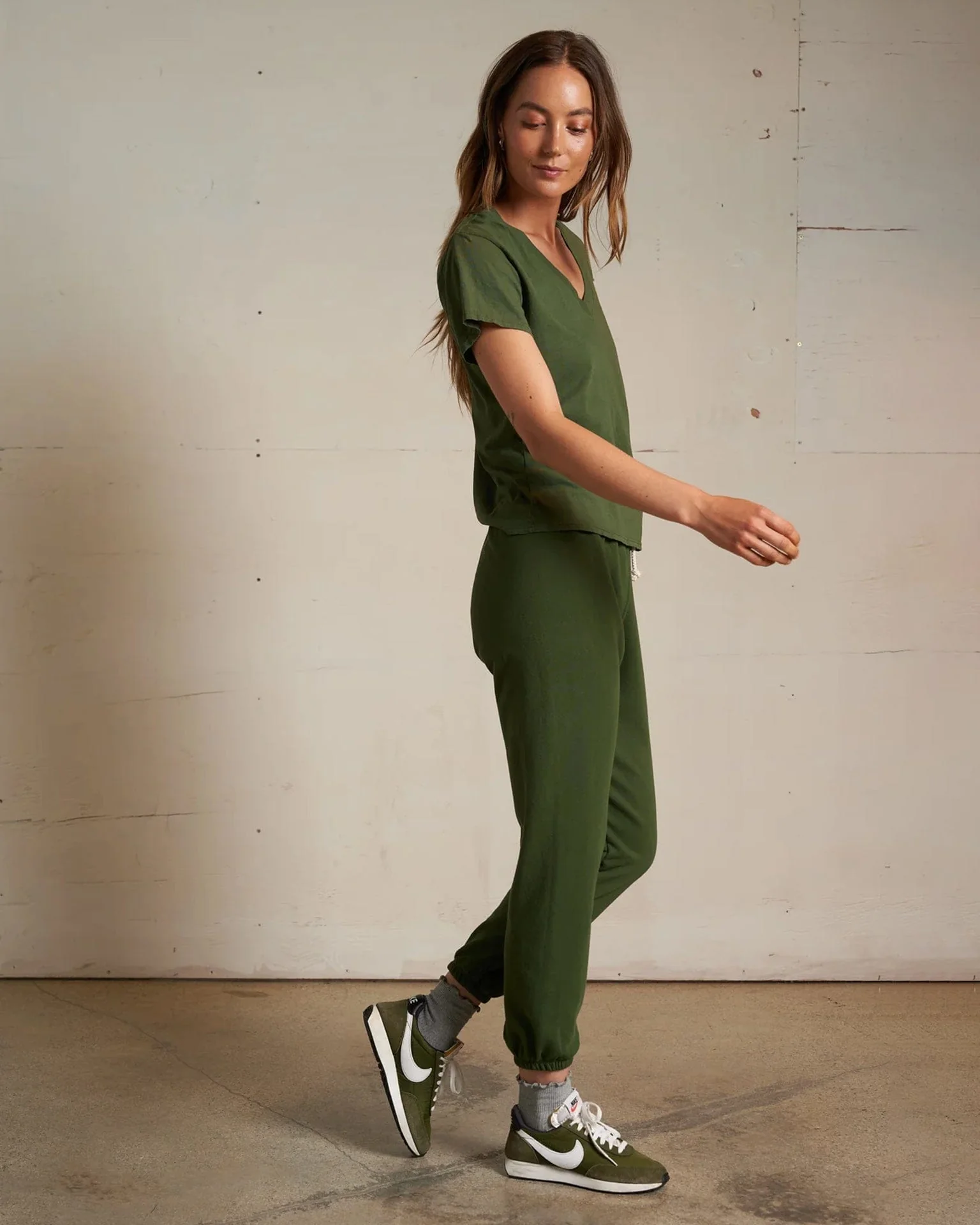 Johnny French Terry Easy Sweatpant in Fern Green - Image 2