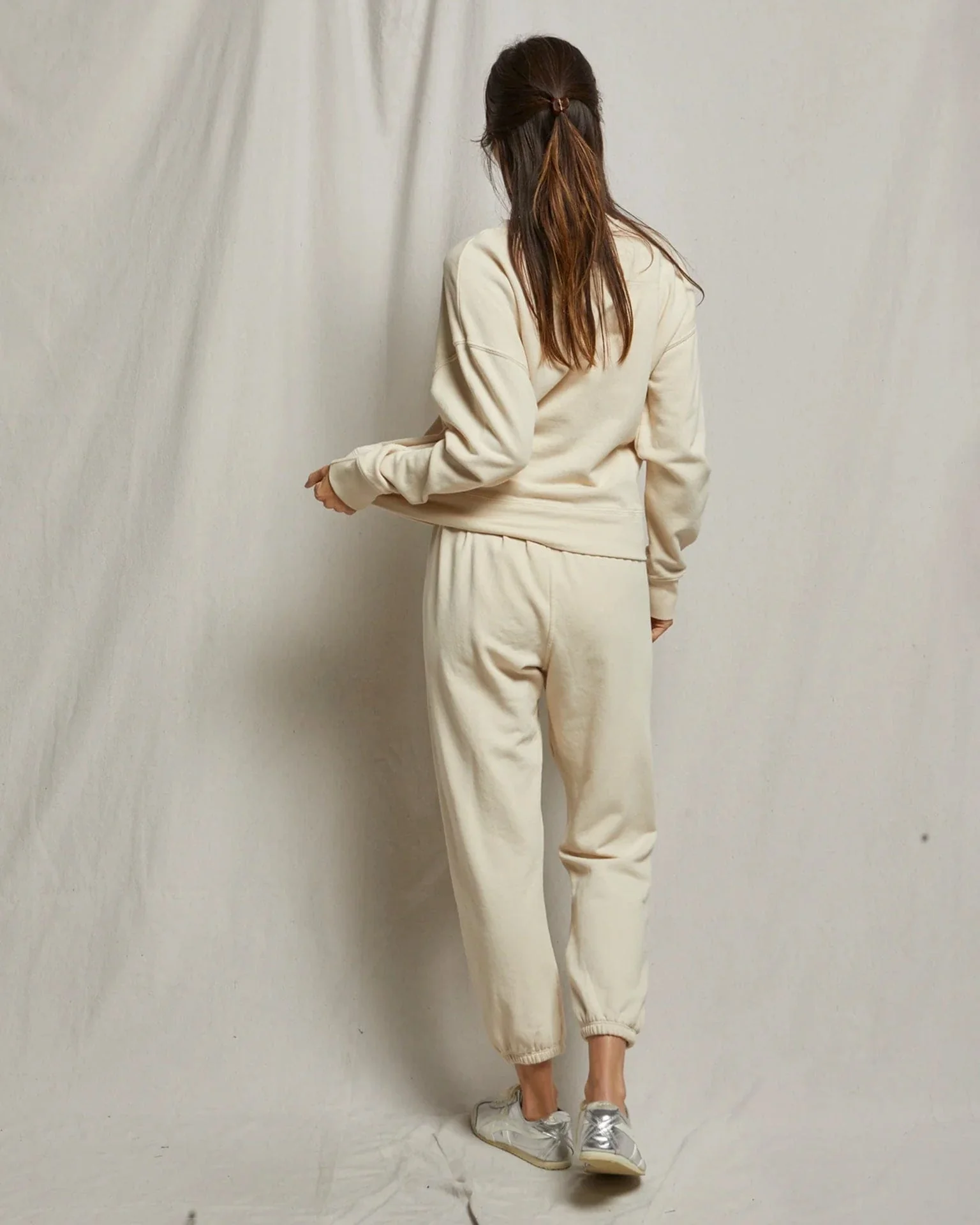 Johnny French Terry Easy Sweatpant in Sugar - Image 3