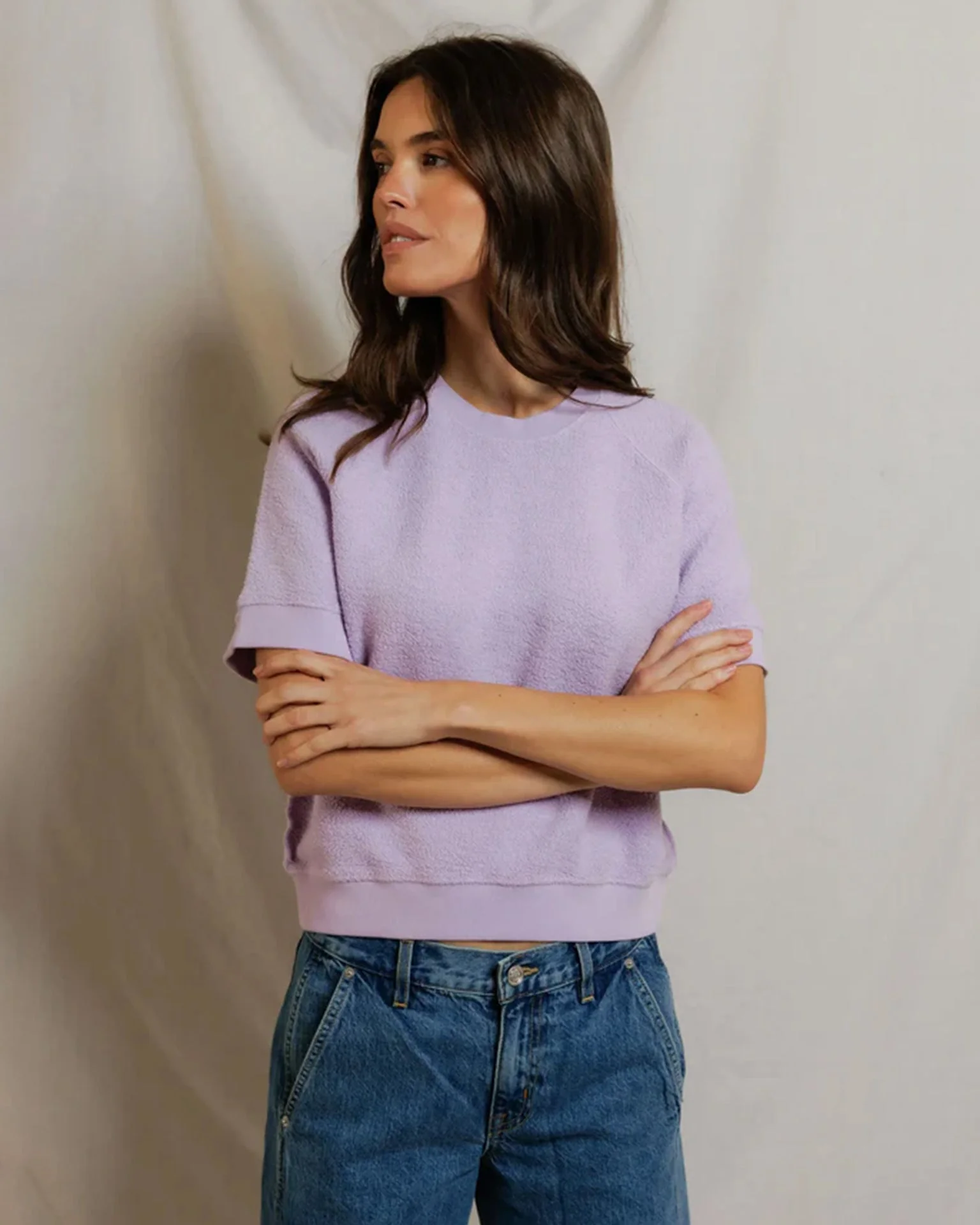 Kennedy - Core Fleece Short Sleeve in Ultraviolet
