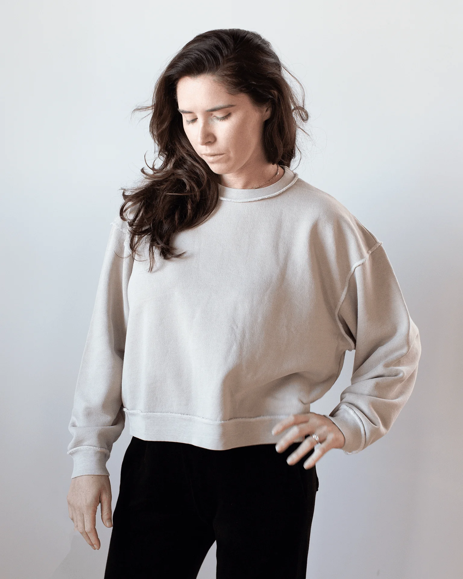 Kenya Oversize FT Crew Sweatshirt in Faded Taupe