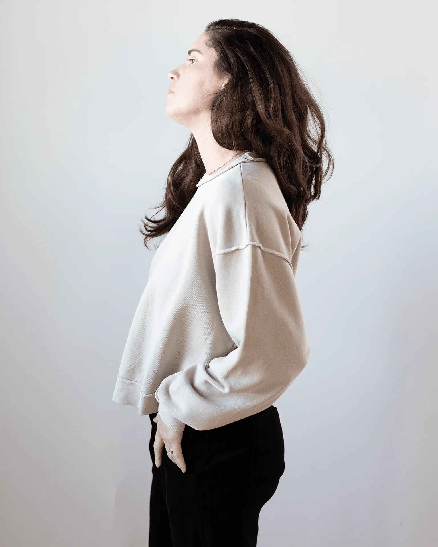 Kenya Oversize FT Crew Sweatshirt in Faded Taupe - Image 2
