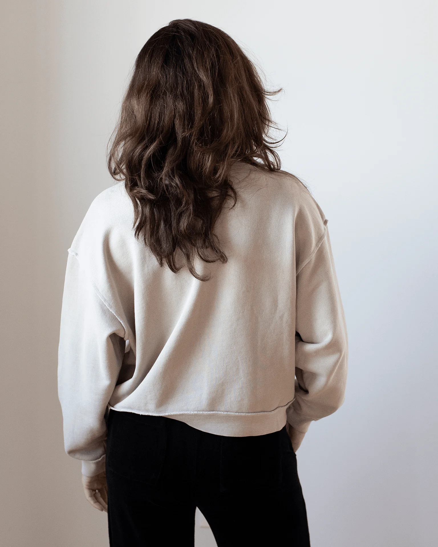 Kenya Oversize FT Crew Sweatshirt in Faded Taupe - Image 3