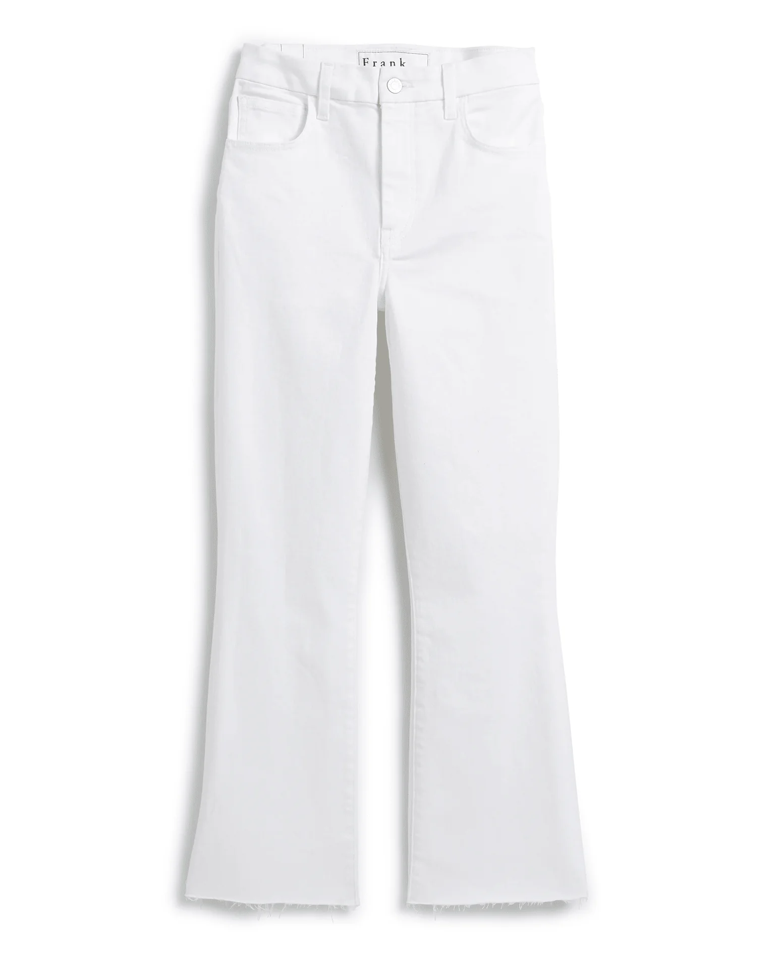 Killian Crop Flare Jean in White Denim - Image 4