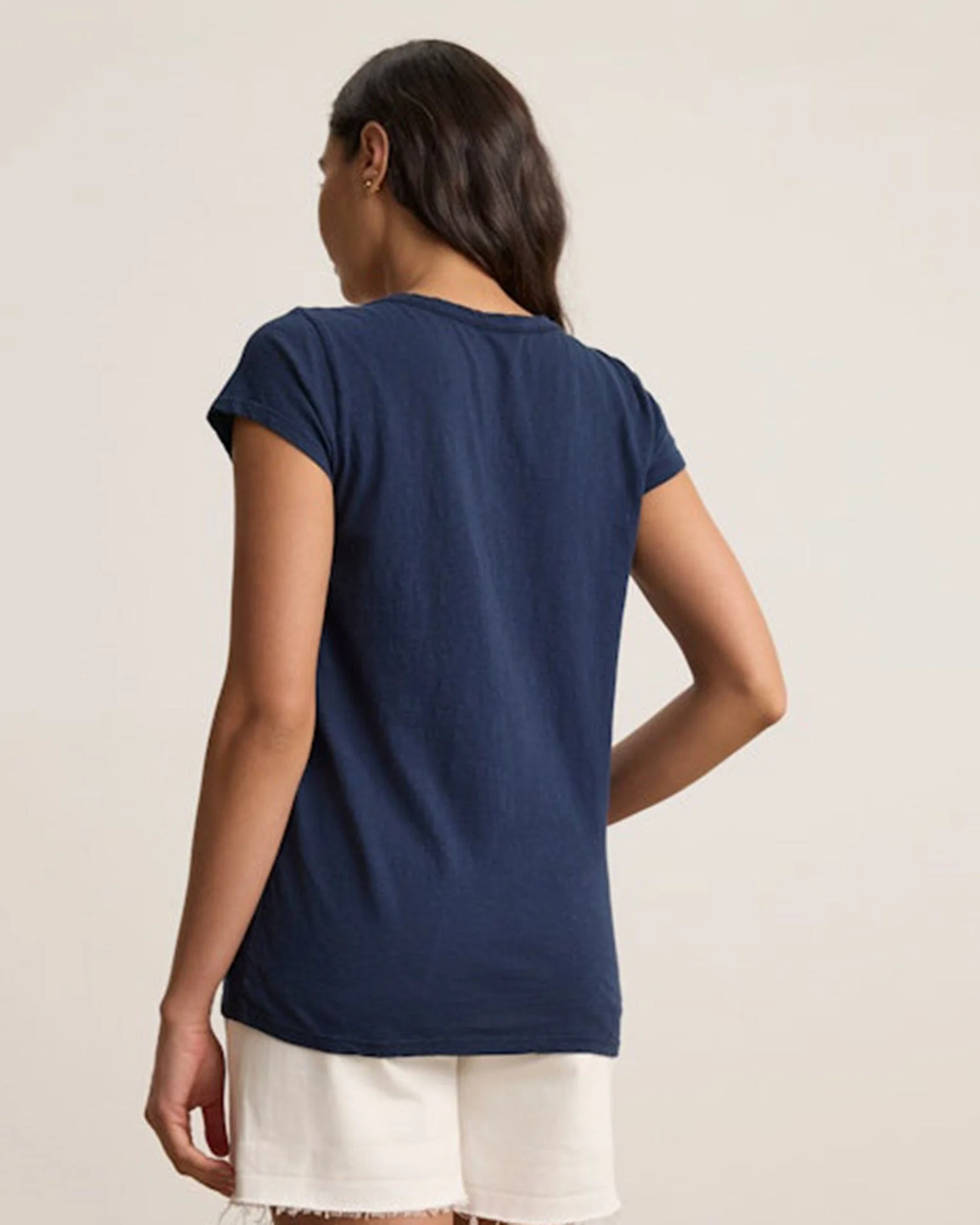 Kira Scoop Neck Tee in Midnight - Image 3