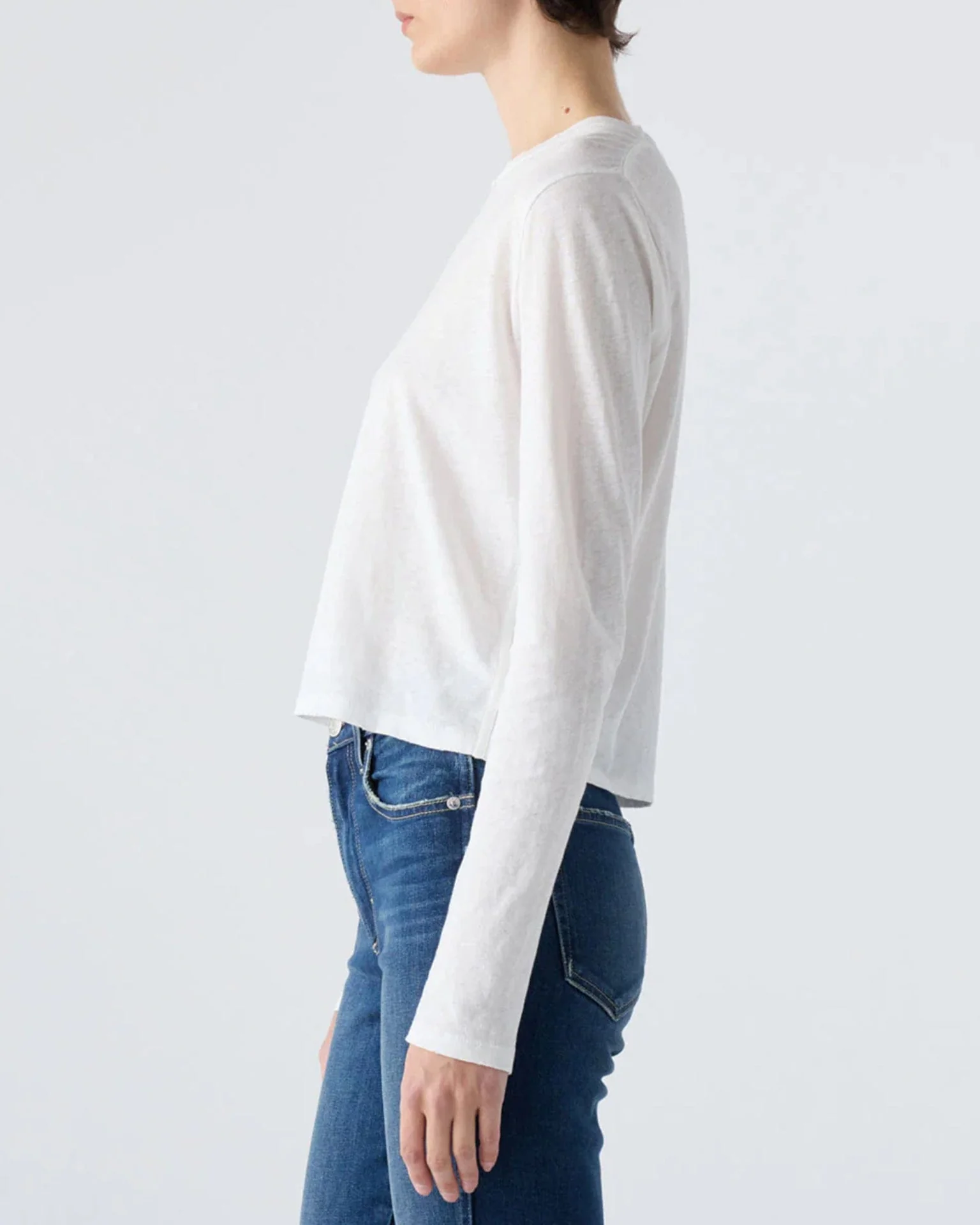 L/S Babe Tee - #27 in White - Image 2