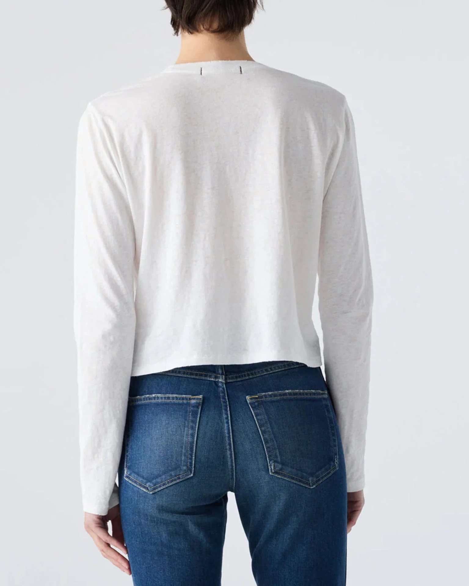 L/S Babe Tee - #27 in White - Image 3