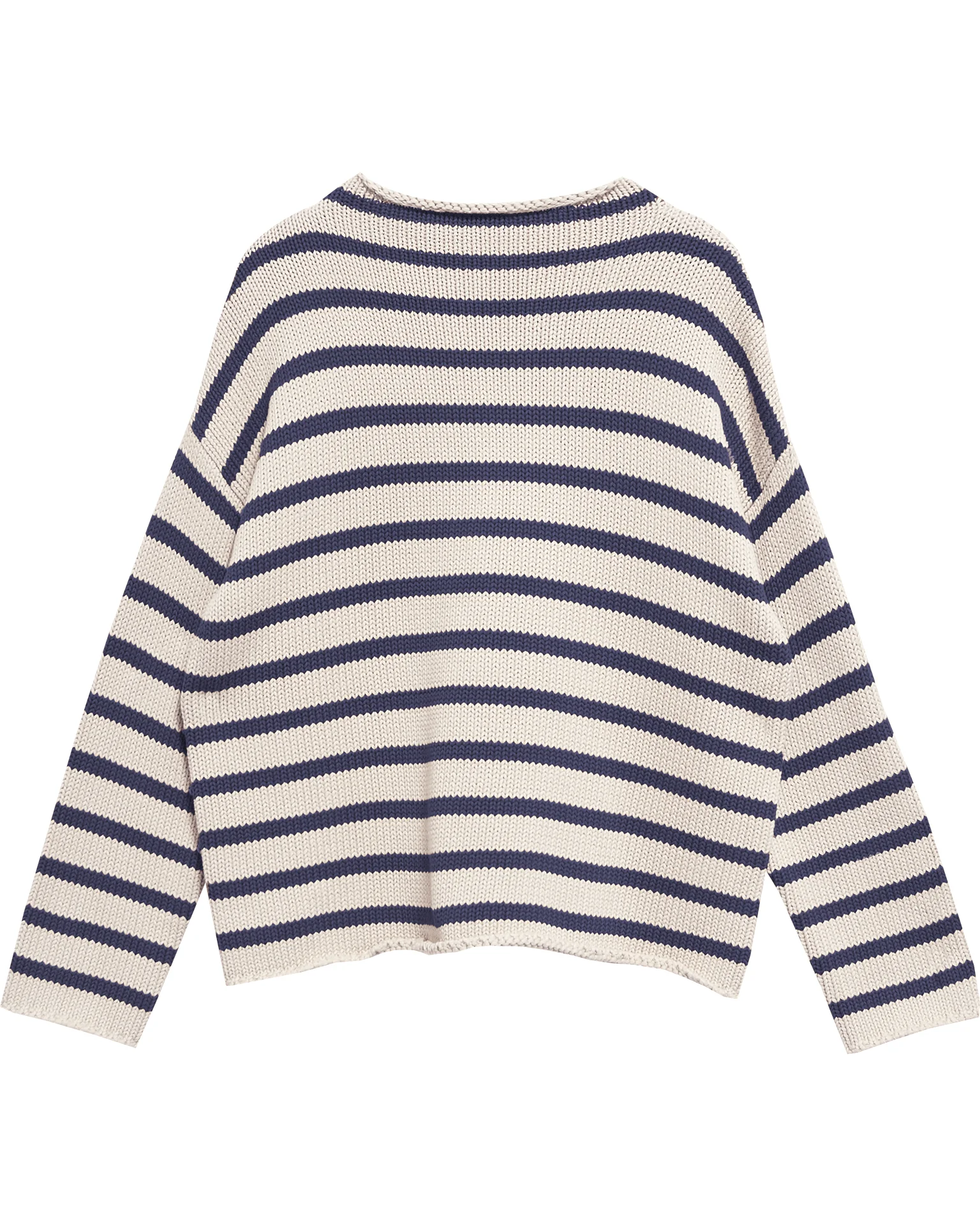 Lamis Stripe Sweater in Natural/Navy - Image 4
