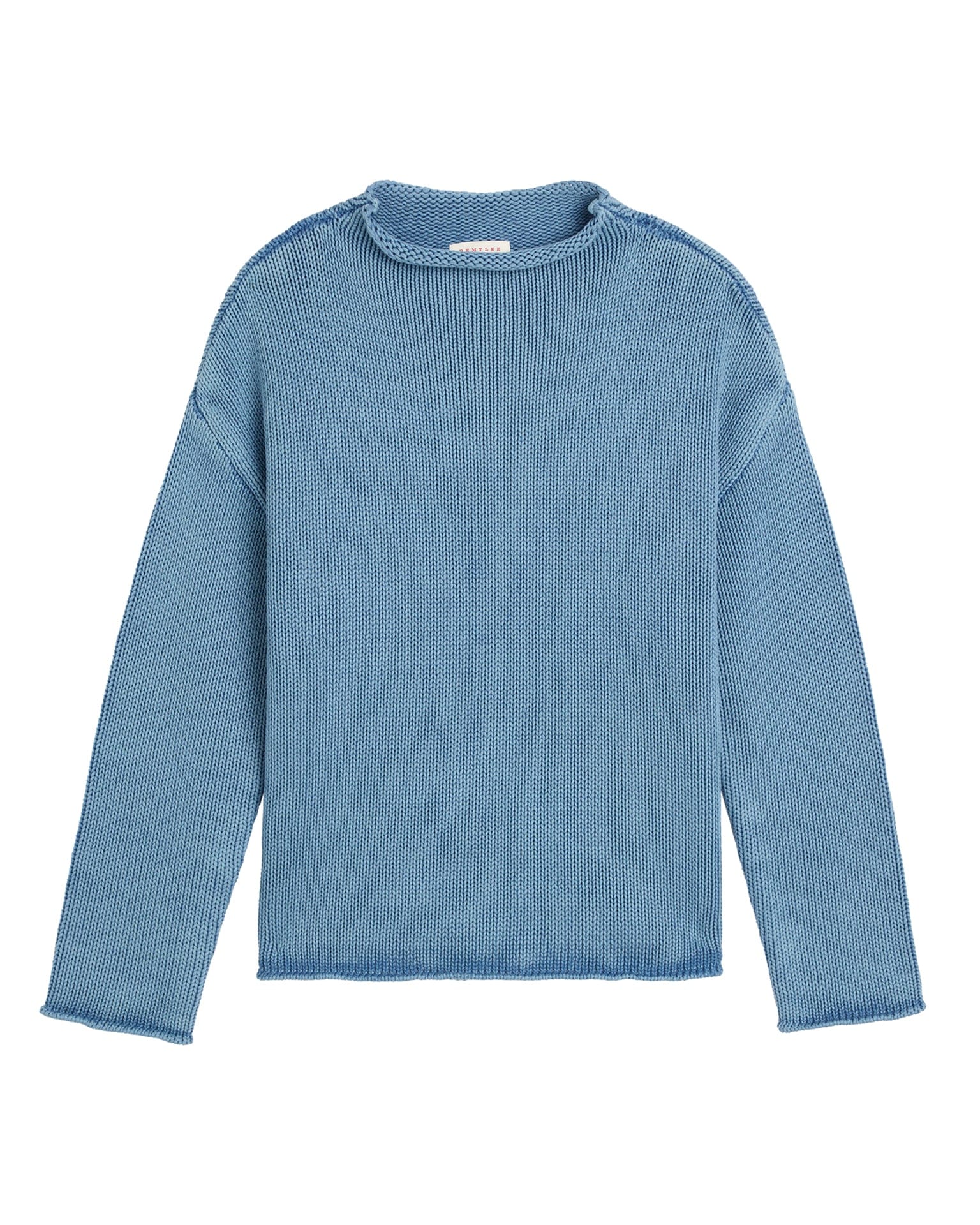 Lamis Washed Cotton Sweater in Denim - Image 2